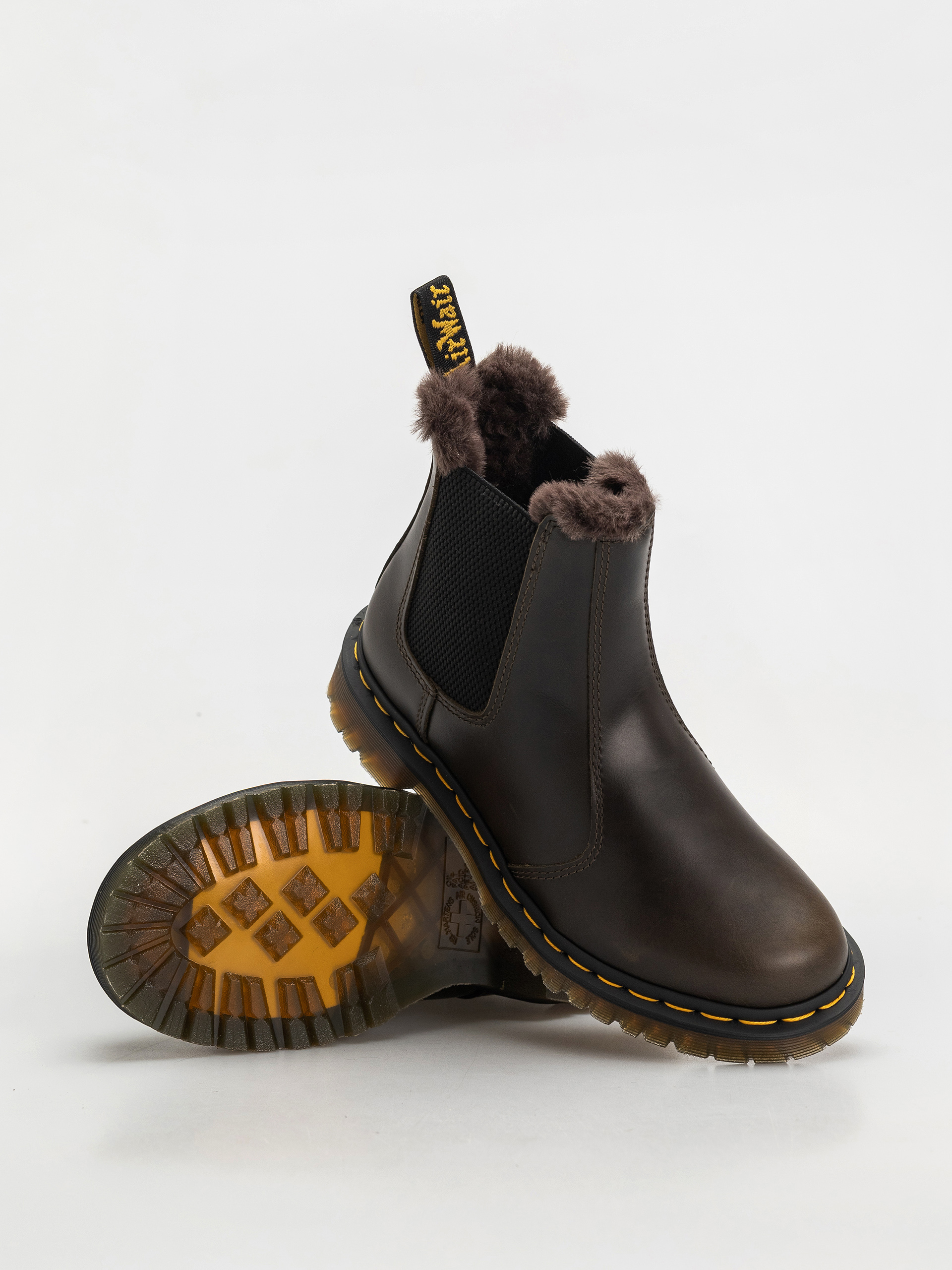 Pantofi Dr. Martens 2976 Leonore Chelsea Wmn (dark taupe taupe orleans)