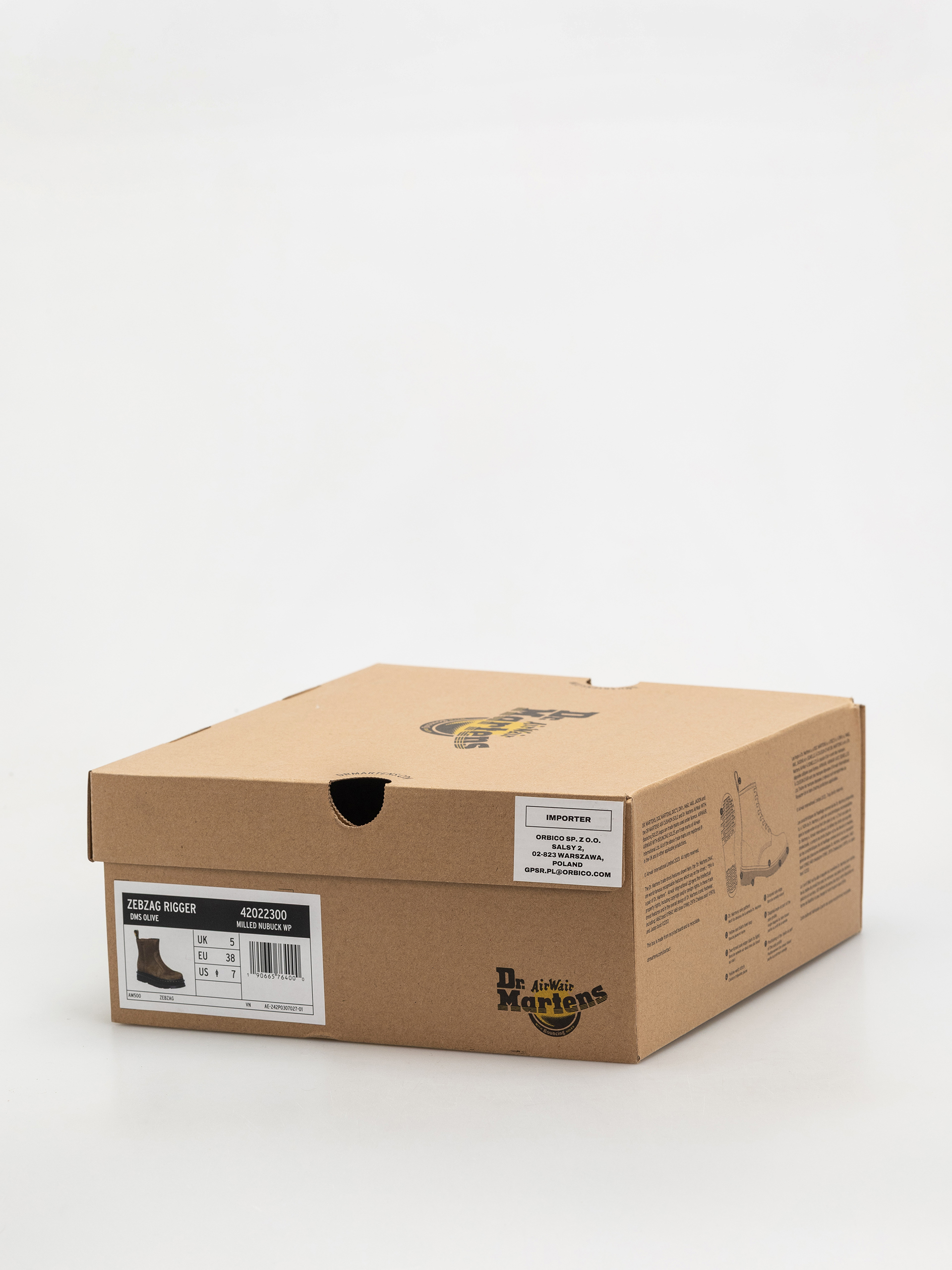 Pantofi Dr. Martens ZebZag Rigger Rigger Wmn (dms olive milled nubuck wp)