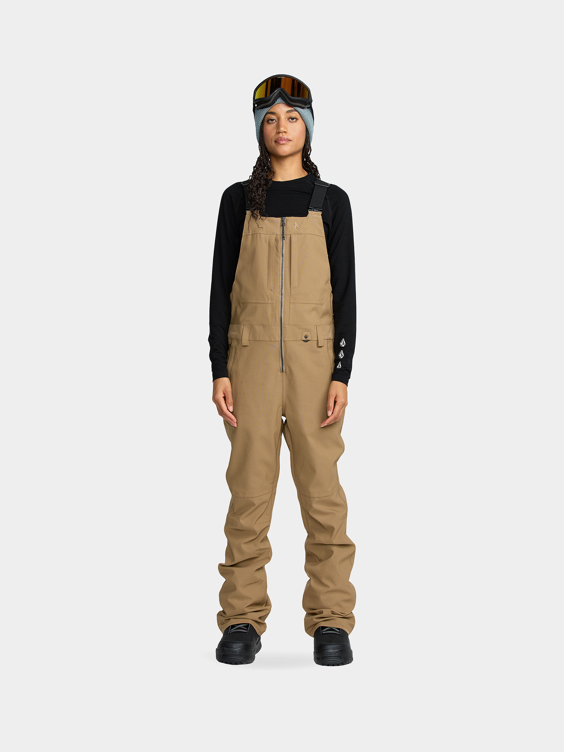 Pantaloni pentru snowboard Volcom Swift Bib Overall Wmn (bronze)