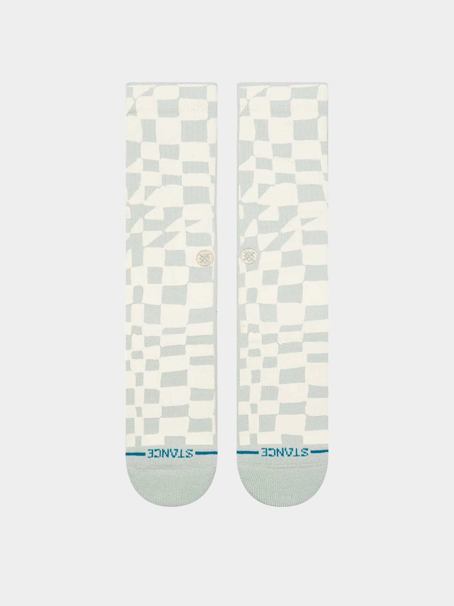 Șosete Stance Wave Check Crew (pale blue)