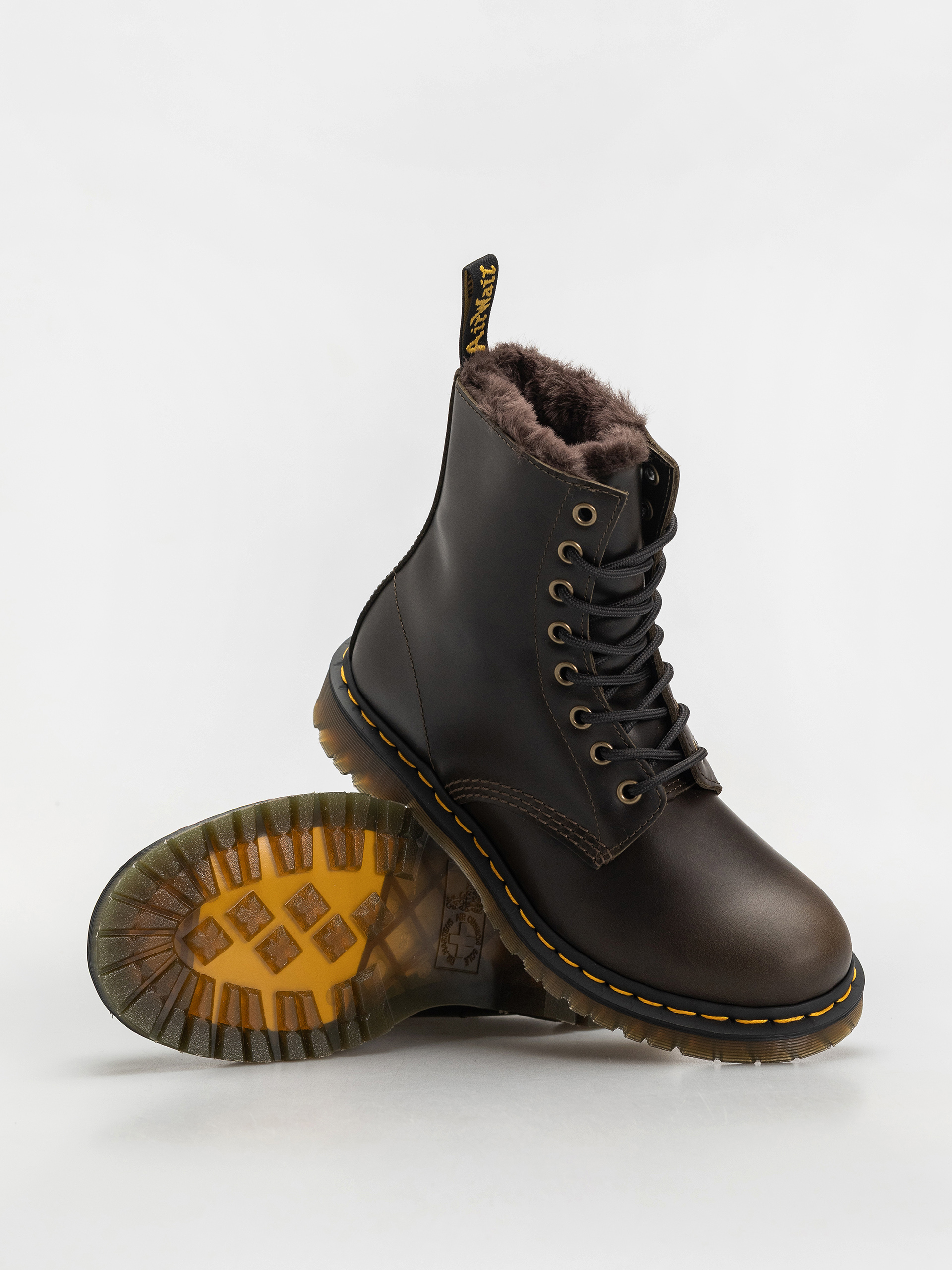 Pantofi Dr. Martens 1460 Serena Wmn (dark taupe taupe orleans)