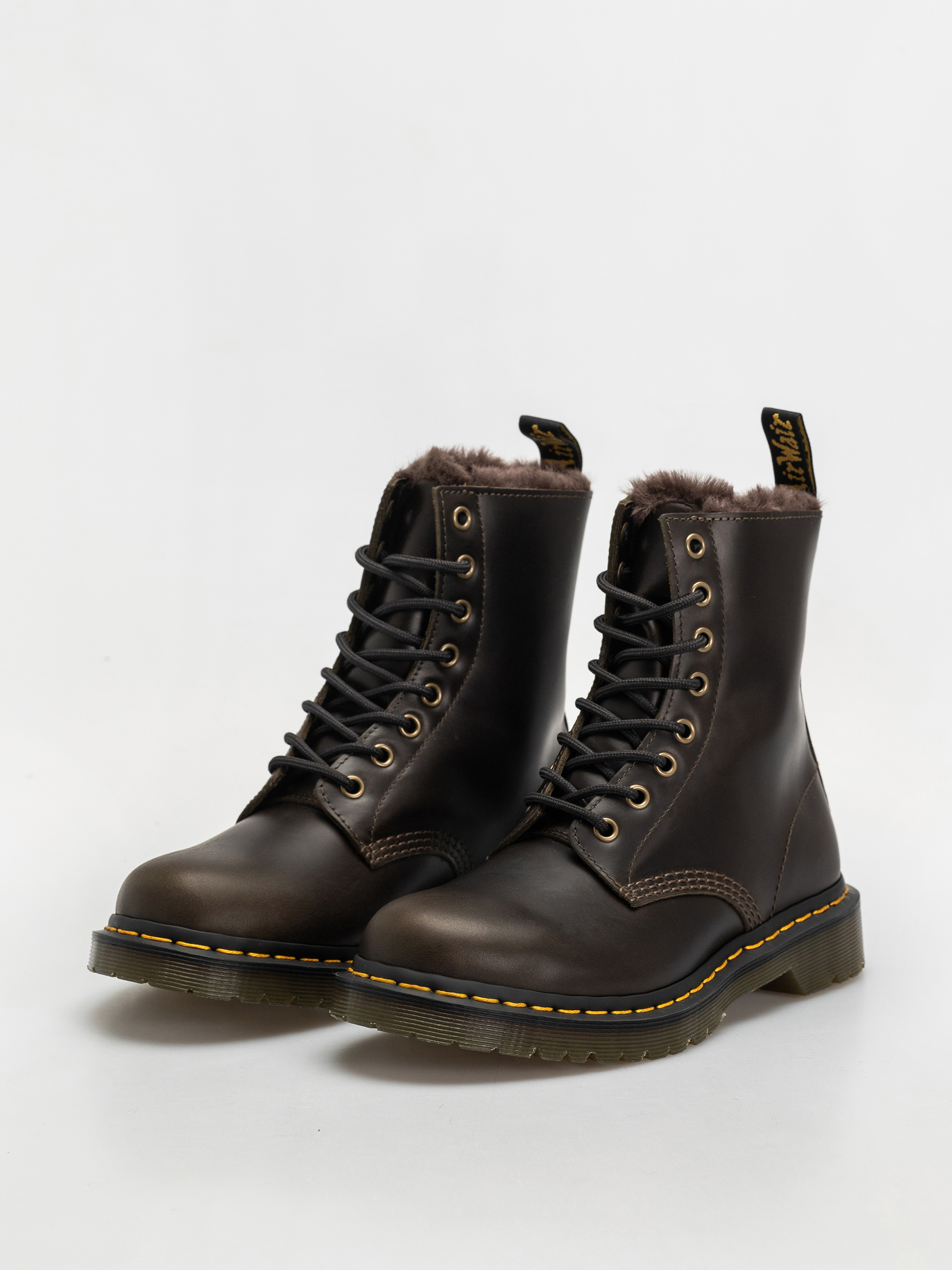 Pantofi Dr. Martens 1460 Serena Wmn (dark taupe taupe orleans)
