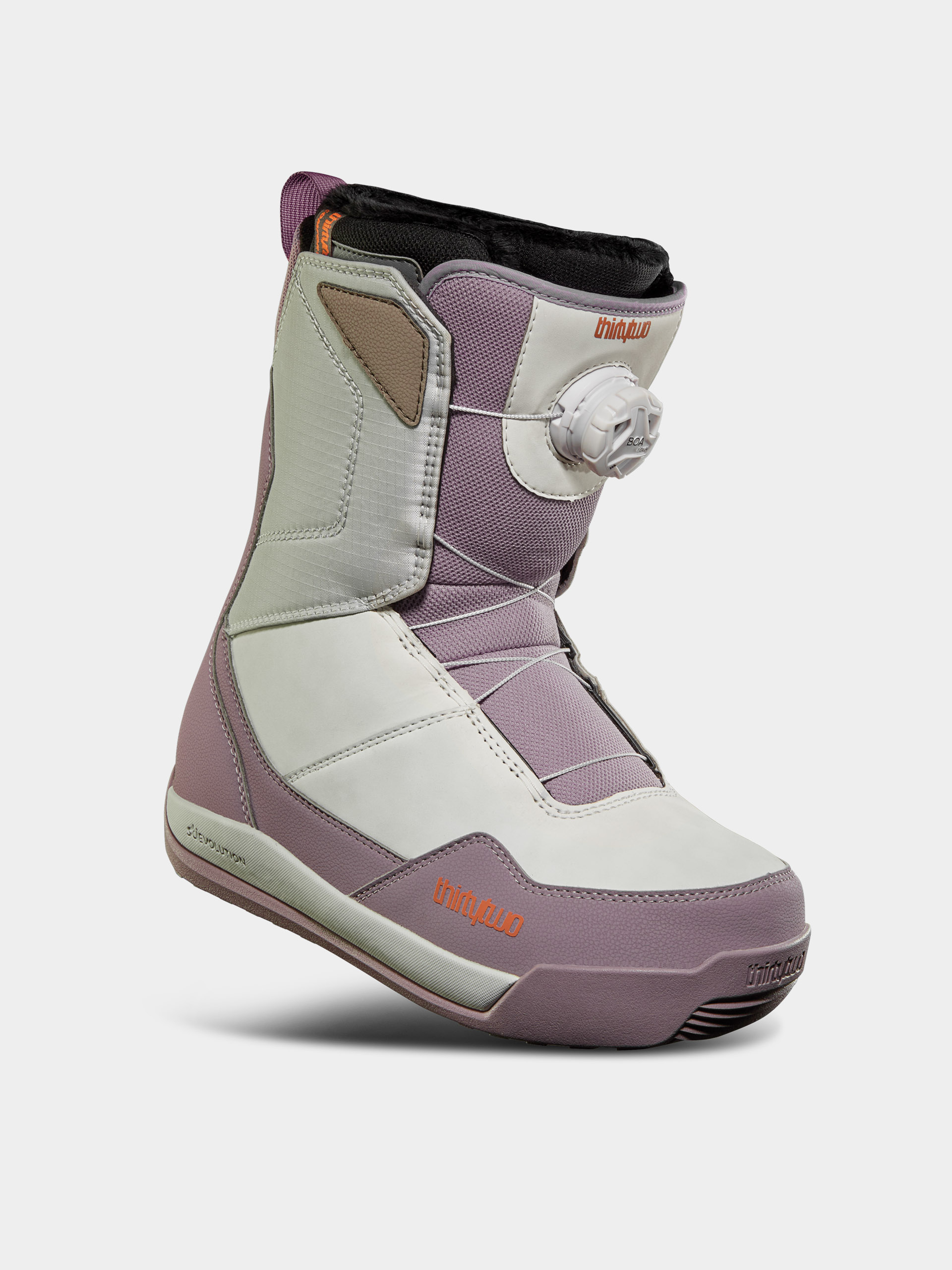 u00cencu0103lu021bu0103minte pentru snowboard ThirtyTwo Shifty Boa Wmn (gray/purple)