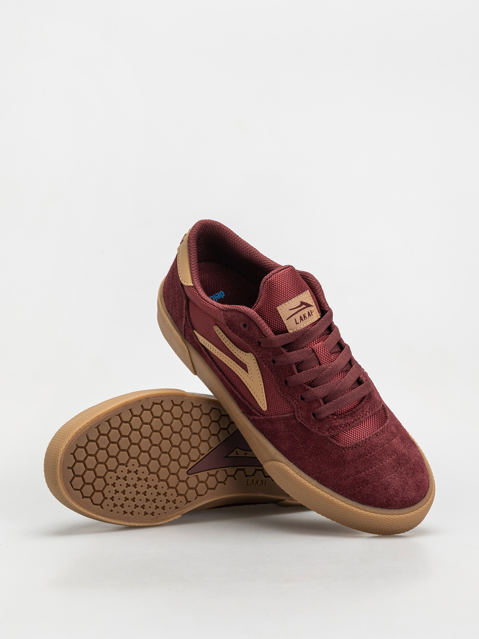 【Lucky】 Pantofi Lakai Cambridge - bordo (burgundy suede)