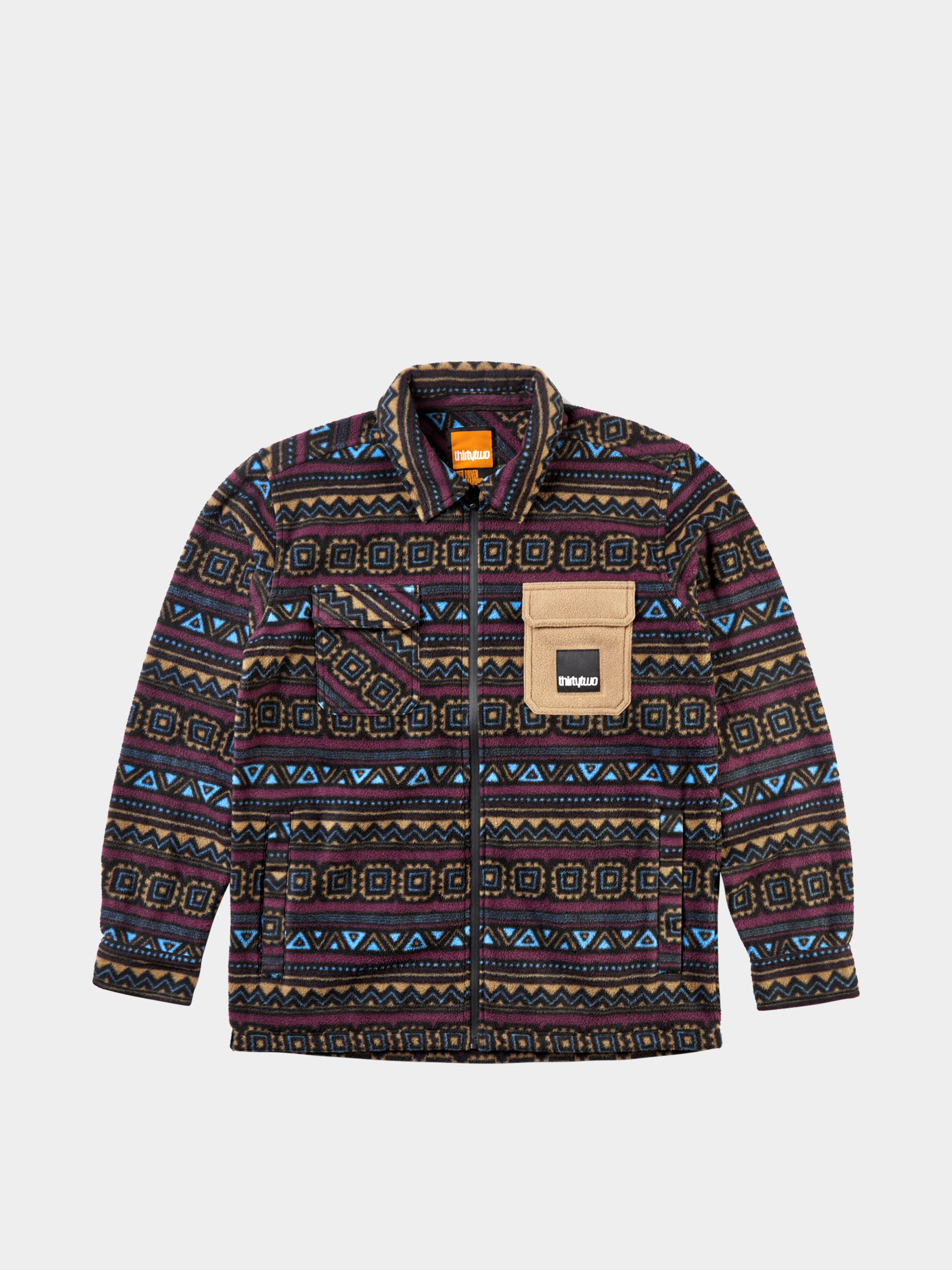 Pentru bărbați Hanorac termic ThirtyTwo Rest Stop Zip Up Shirt (maroon)