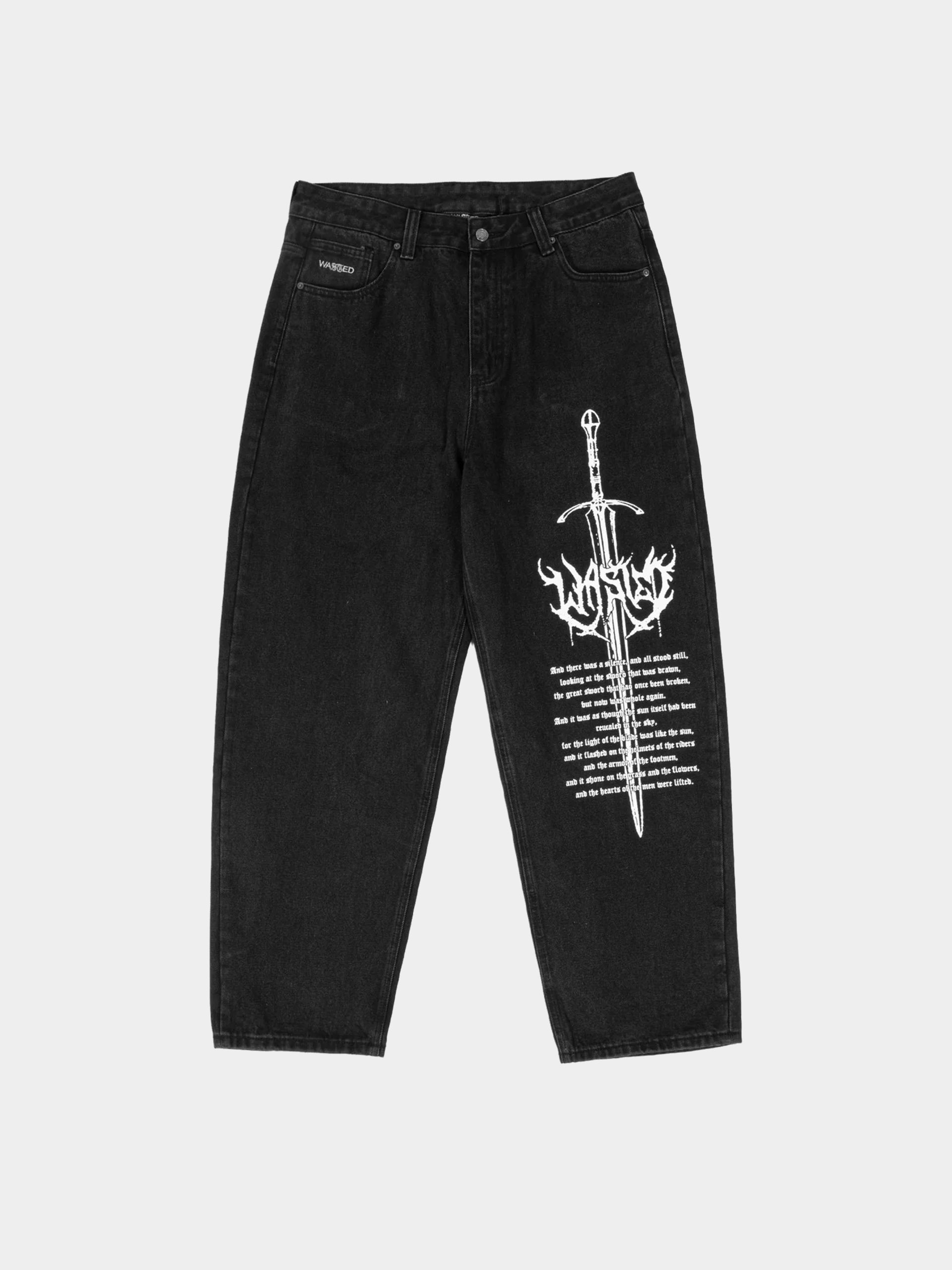 Pantaloni Wasted Paris Sword Casper (faded black)