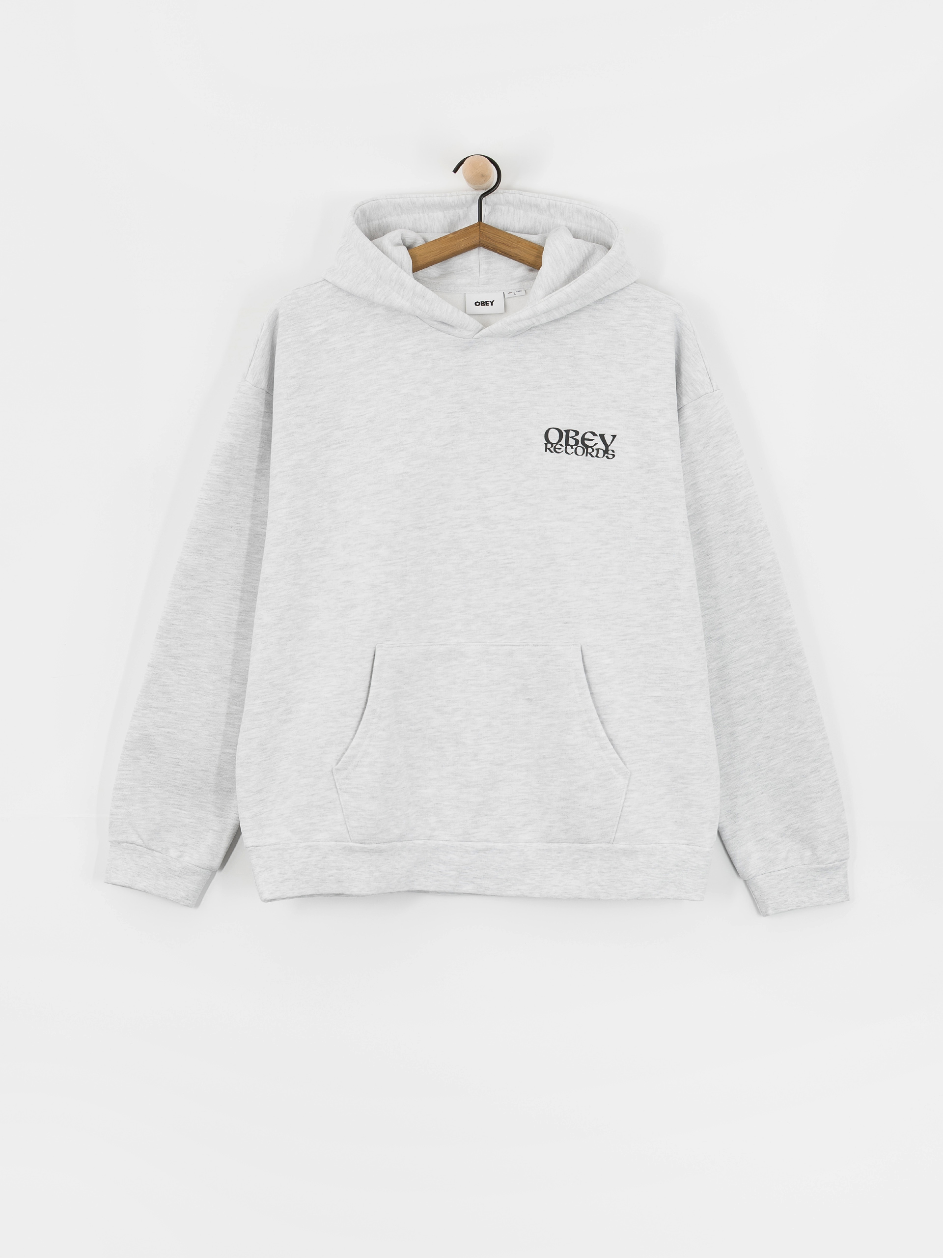 Hanorac cu glugă OBEY Obey Disorder Extra Heavy HD (ash grey)