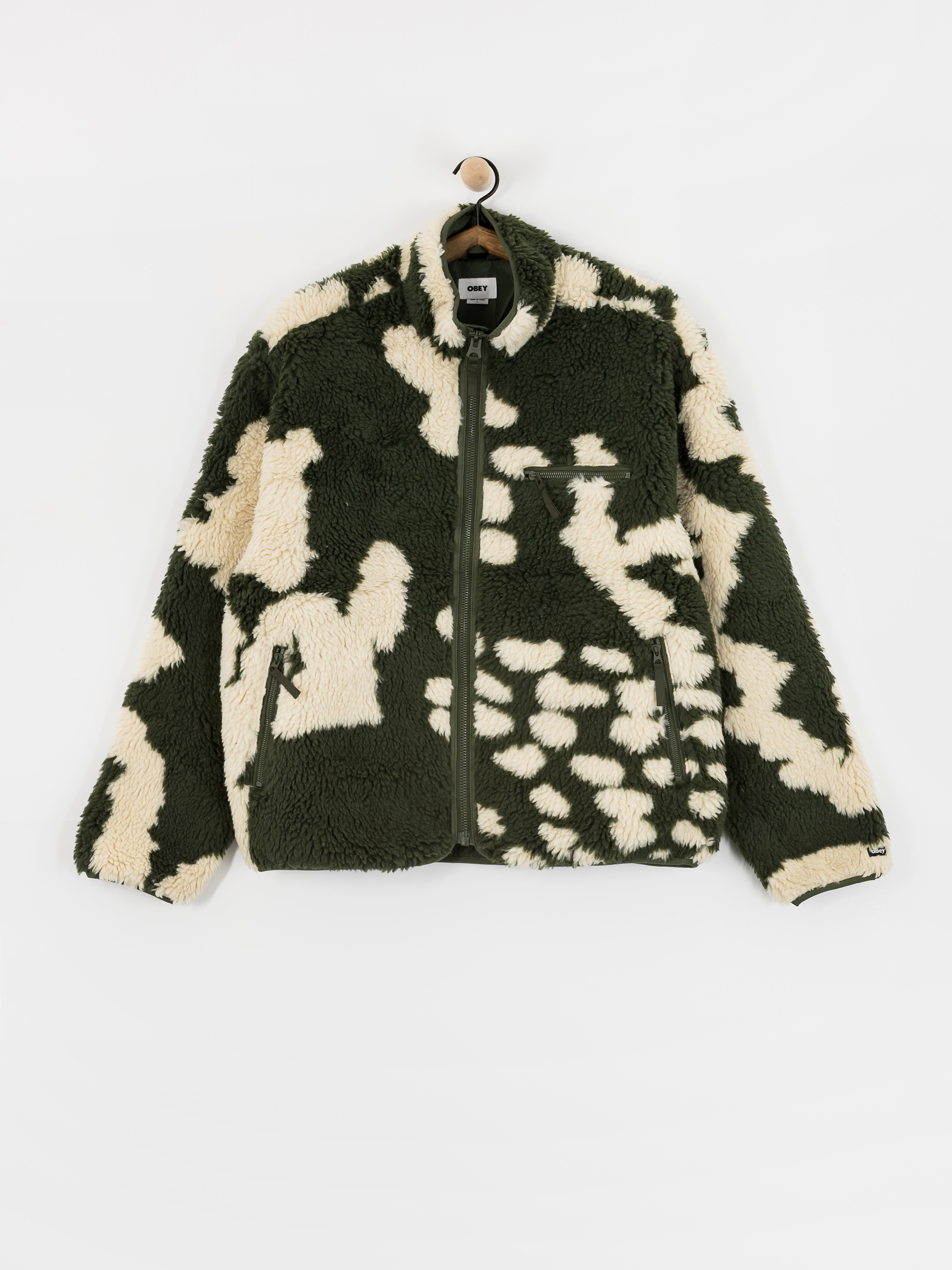 Pentru bărbați Hanorac din fleece OBEY Obey Shaggy Sherpa (kombu green multi)