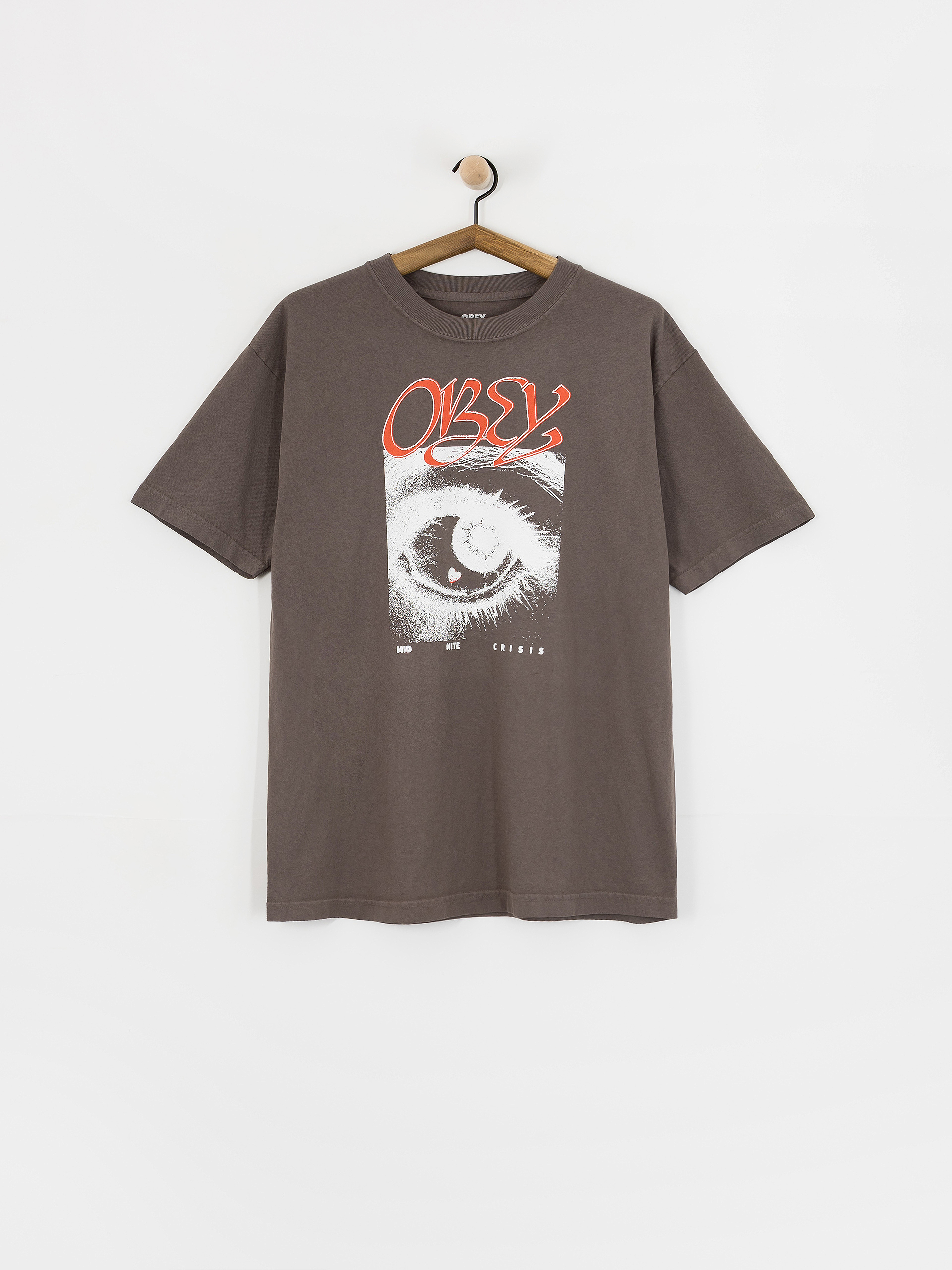 Tricou OBEY Obey Midnite Crisis (pigment dusty black)