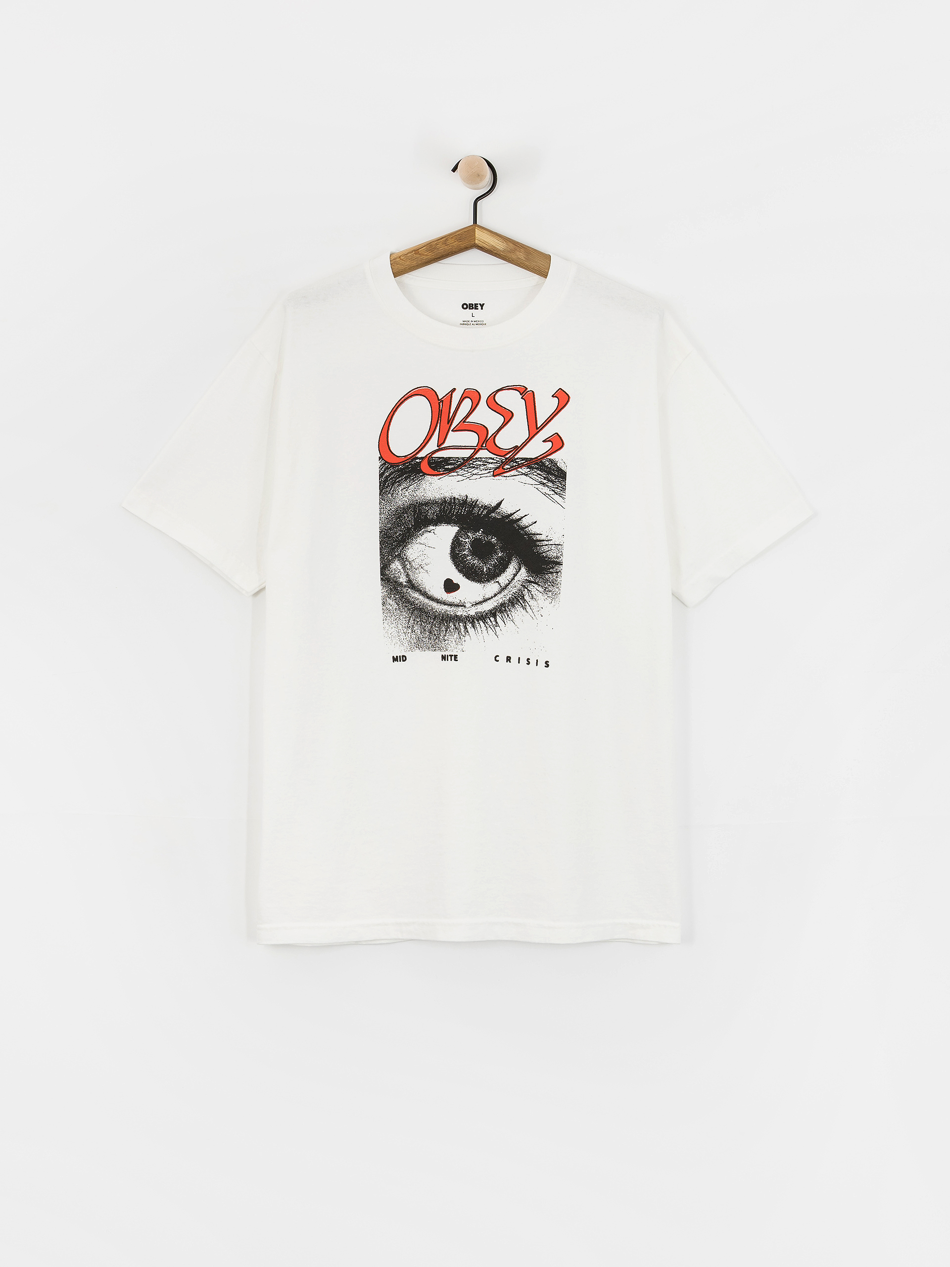 Tricou OBEY Obey Midnite Crisis (pigment vintage white)