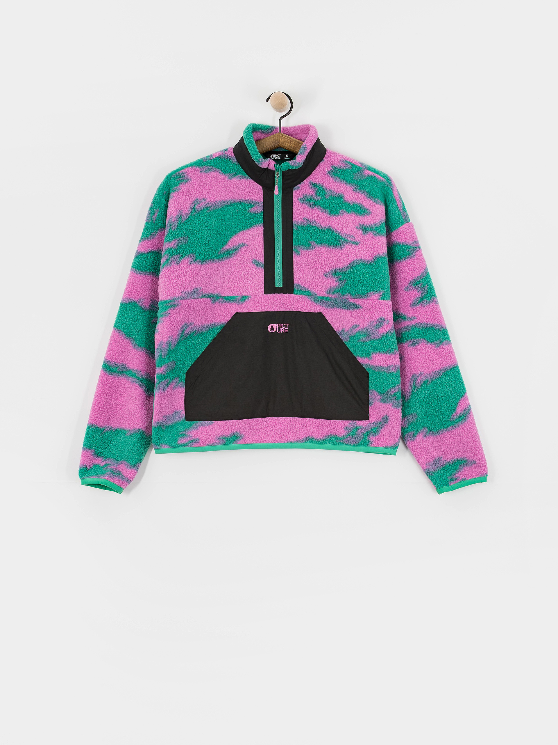 Hanorac din fleece Picture Zelkova Printed 1/4 Zip Wmn (retro bliss print)