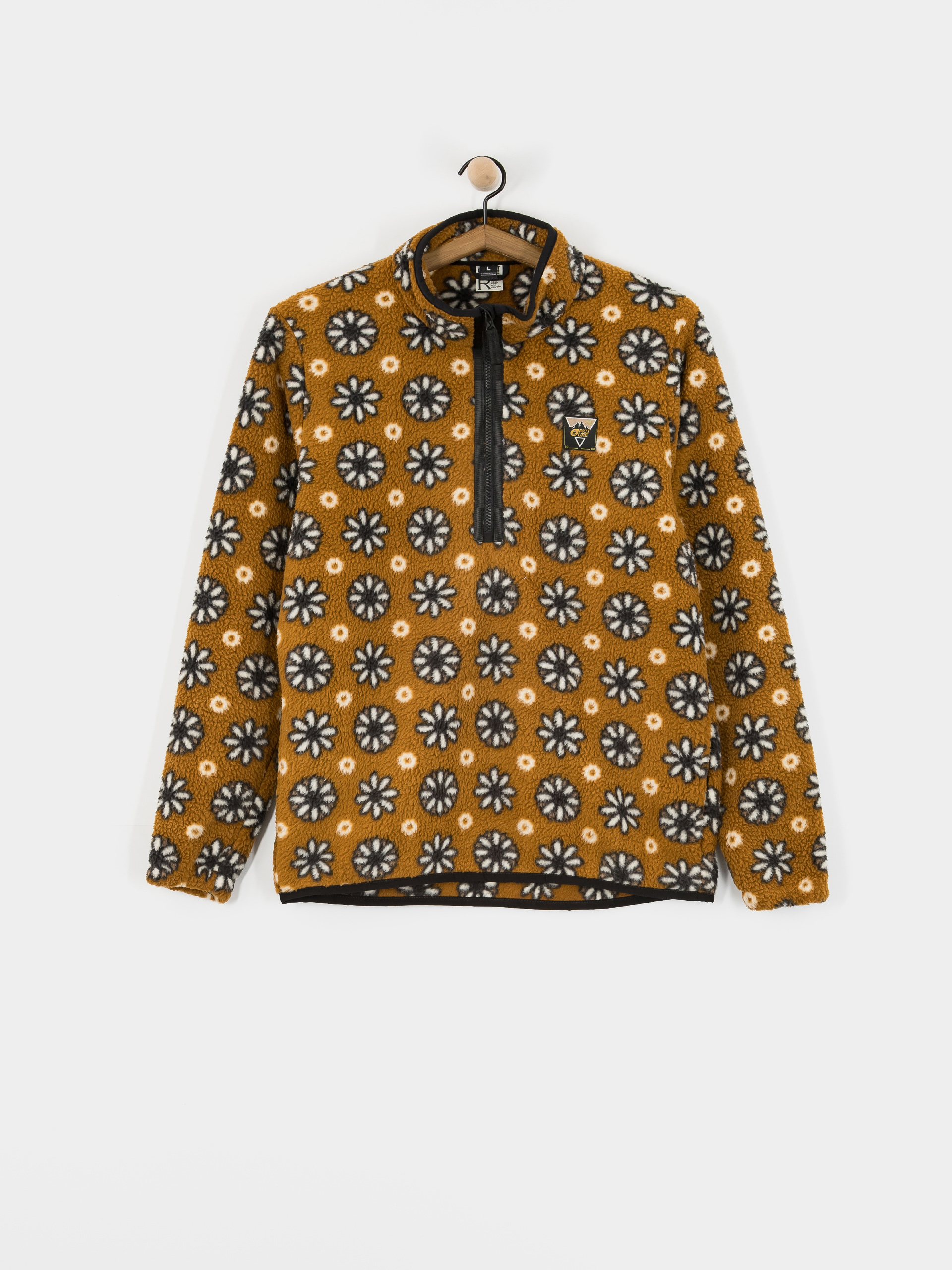 Pentru bărbați Hanorac din fleece Picture Kimag Printed 1/4 Zip (daisy print)
