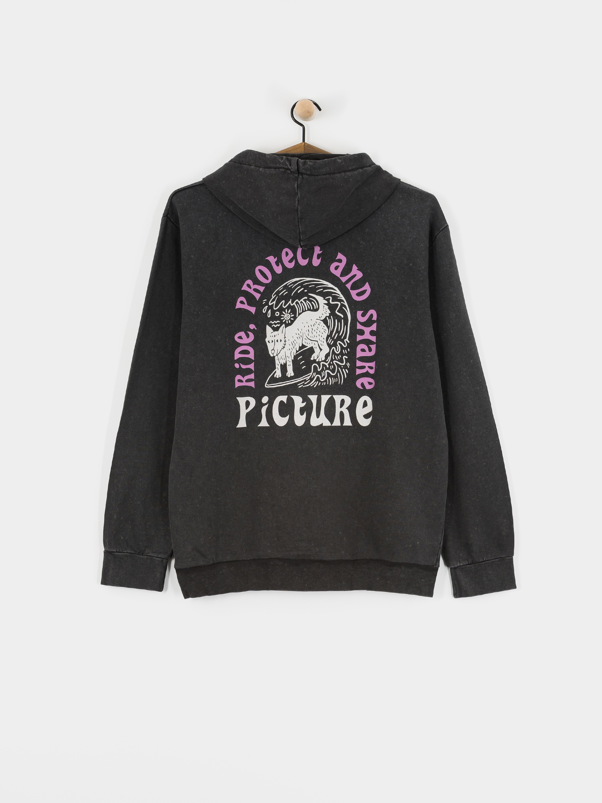Hanorac din fleece Picture Picturide (black washed)
