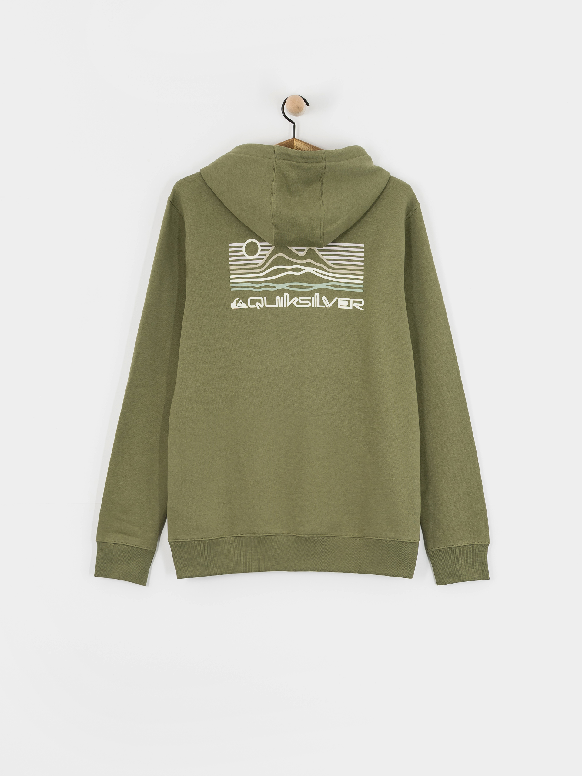 Hanorac cu glugă Quiksilver Light Waves HD (loden green)