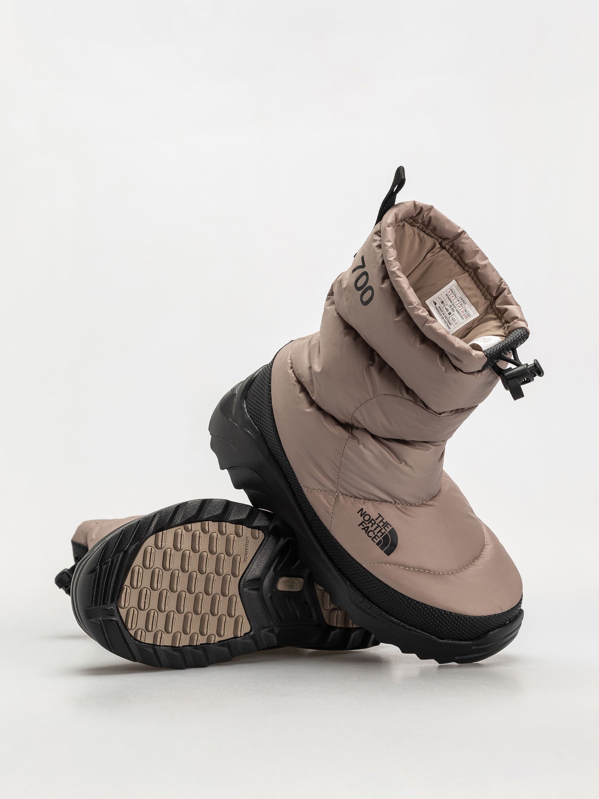 Pantofi The North Face Nuptse Traction Bootie (mushroom grey/tnf black)