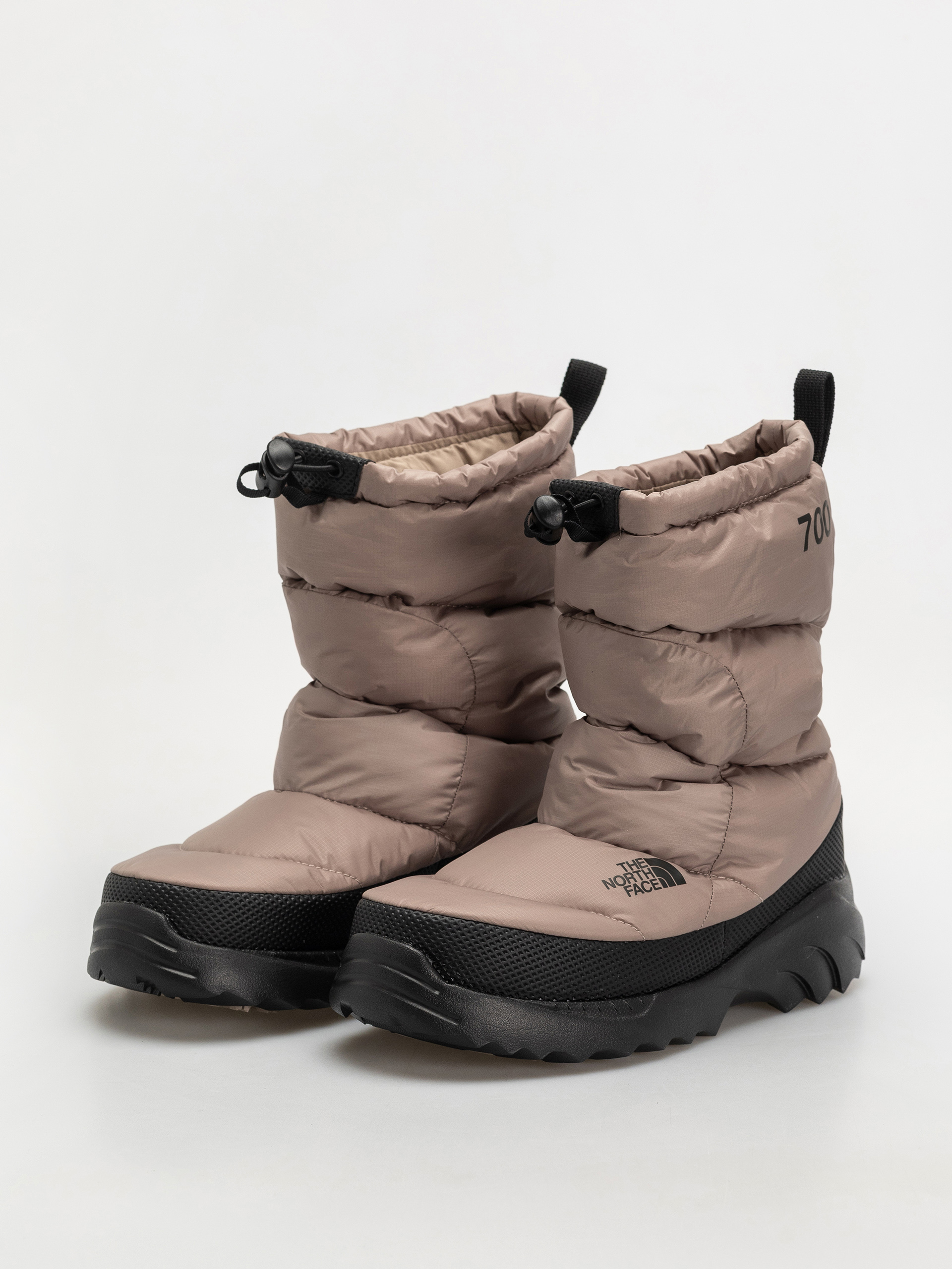Pantofi The North Face Nuptse Traction Bootie (mushroom grey/tnf black)