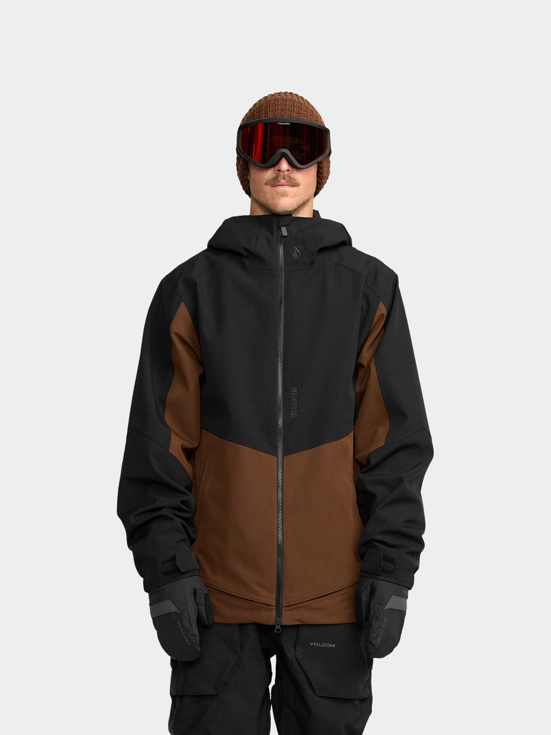 Geacă de snowboard Volcom Brighton Full Zip (brown)