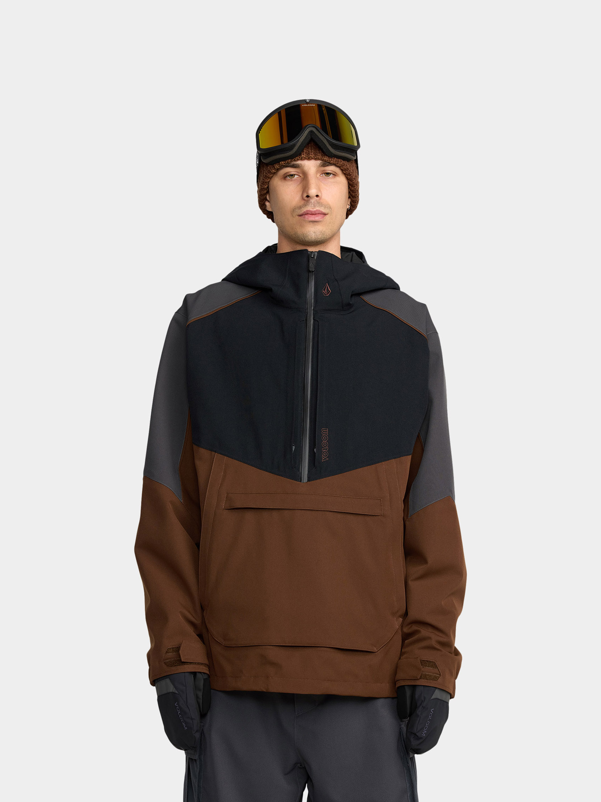 Geacă de snowboard Volcom Brighton Pullover - maro (brown)