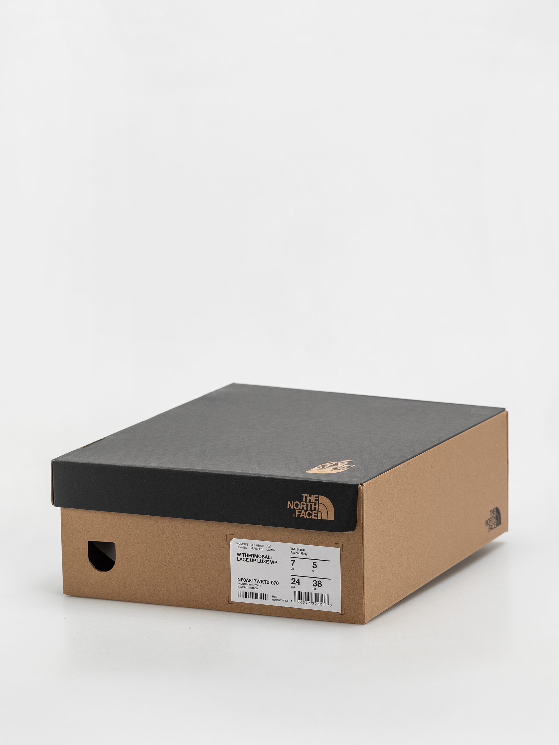 Pantofi The North Face Thermoball Lace Up Luxe Wp Wmn (tnf black/asphalt grey)