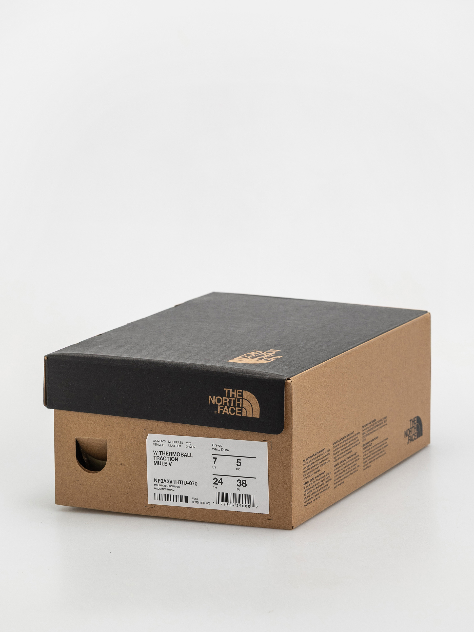 Pantofi The North Face Thermoball Traction Mule V Wmn (gravel/white dune)