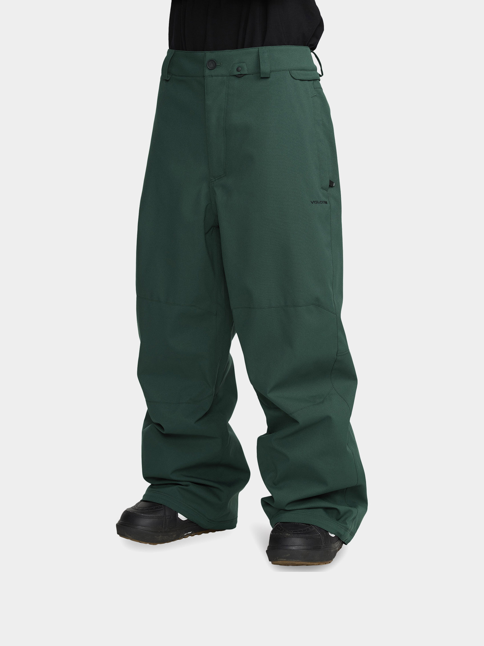 Pentru bărbați Pantaloni pentru snowboard Volcom Snow Billow (black green)