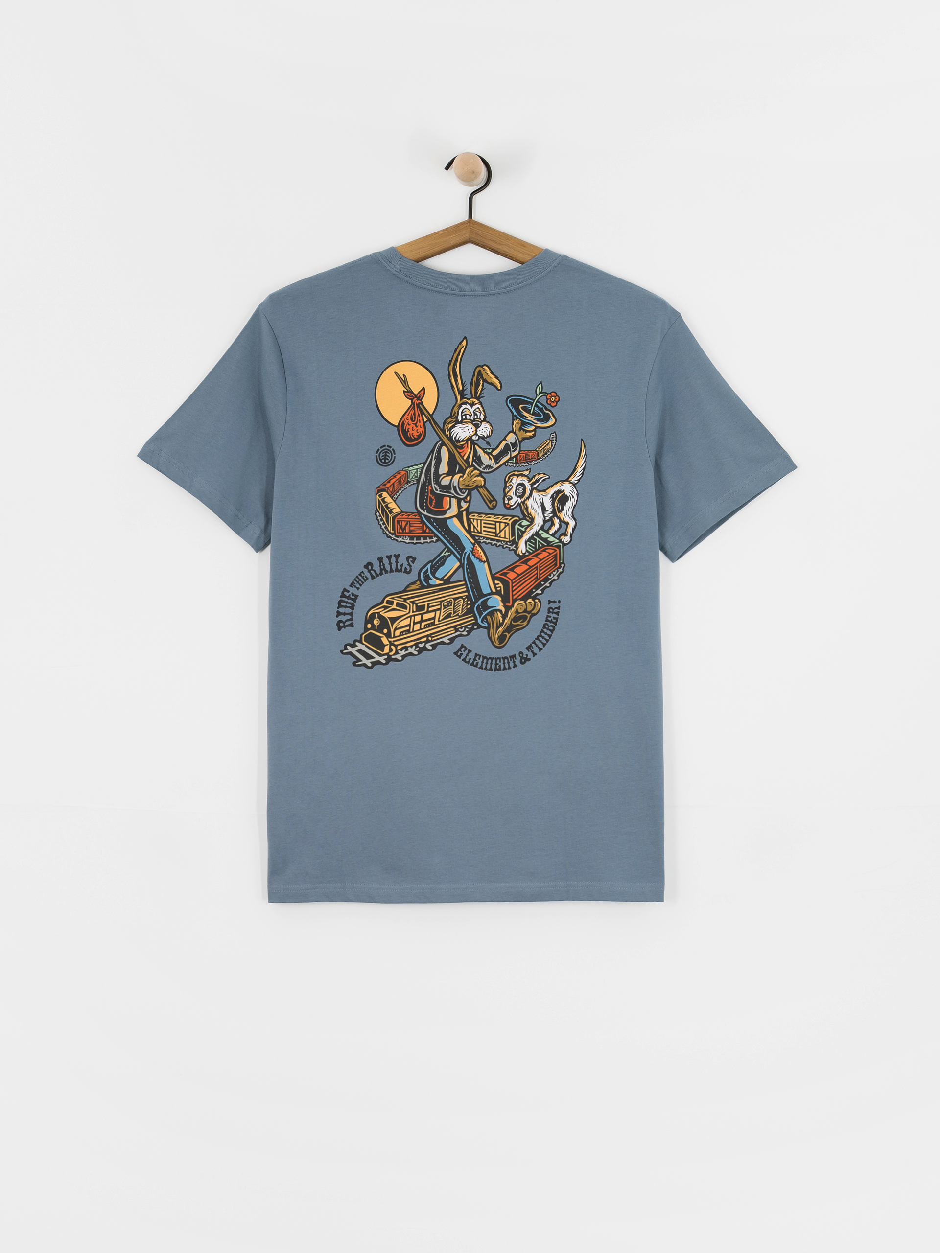 Tricou Element Timber On Track (blue mirage)