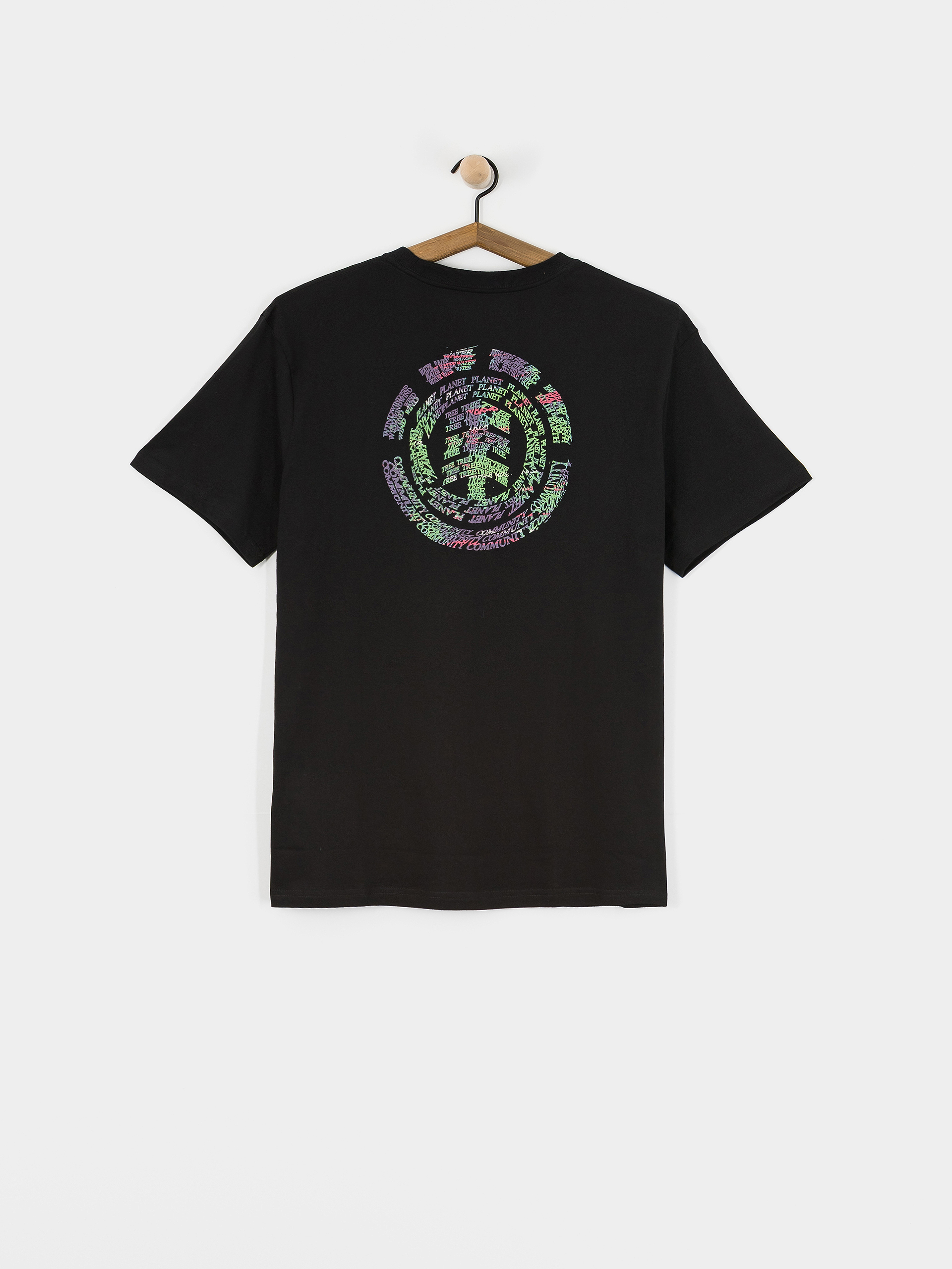 Tricou Element Tree Icon (flint black)
