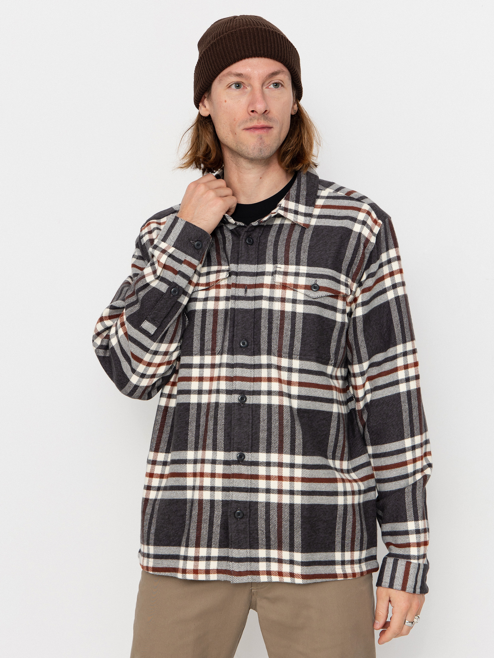 Cu0103mau0219u0103 Patagonia Fjord Flannel (catch ink black)