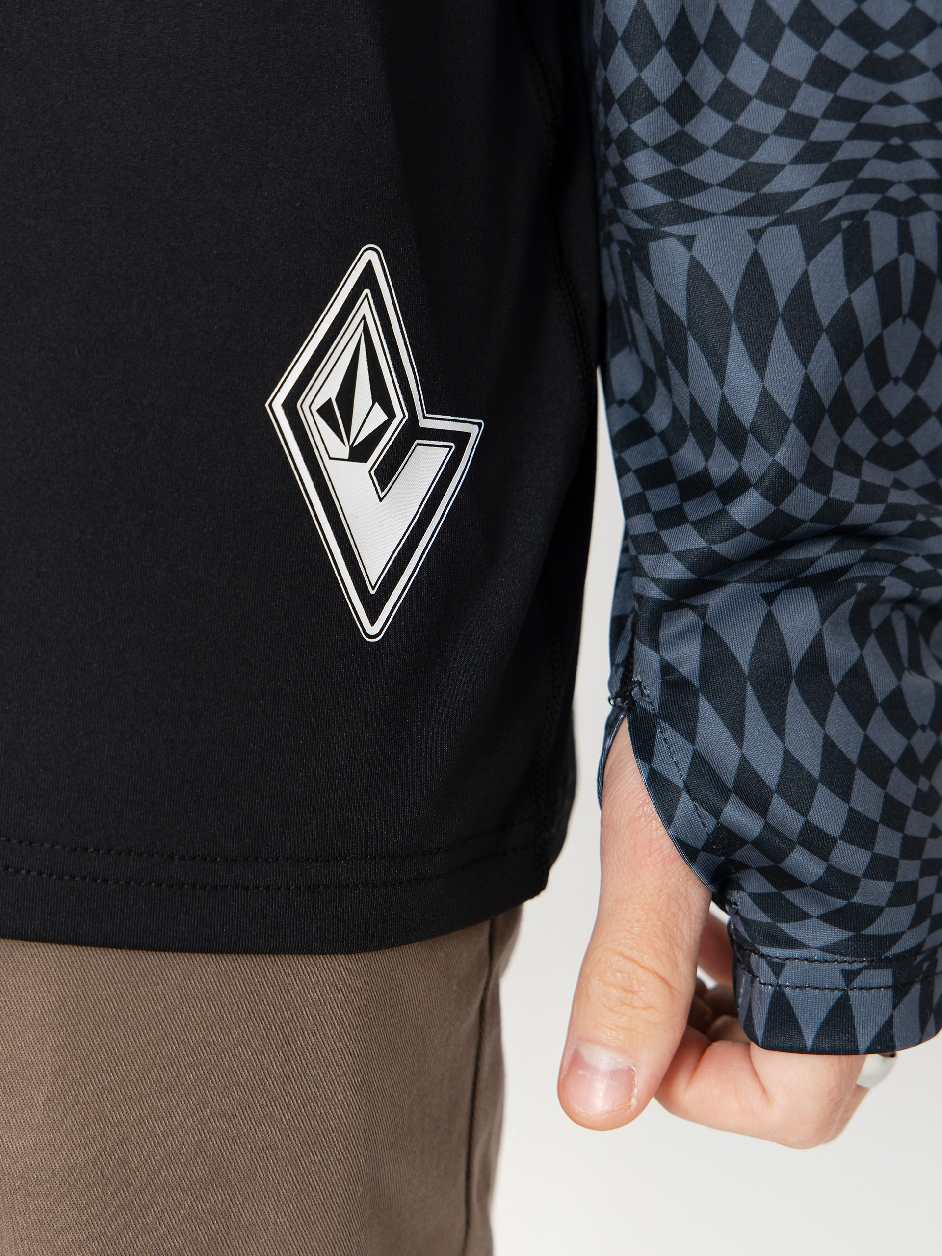 Pentru bărbați Tricou termic Volcom M V Science Crew (black/charcoal)