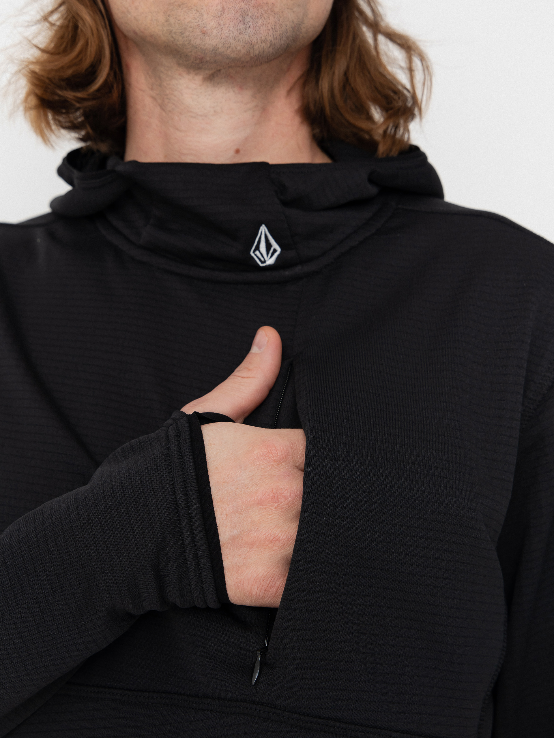 Pentru bărbați Hanorac cu glugă Volcom Gridlock HD (black)