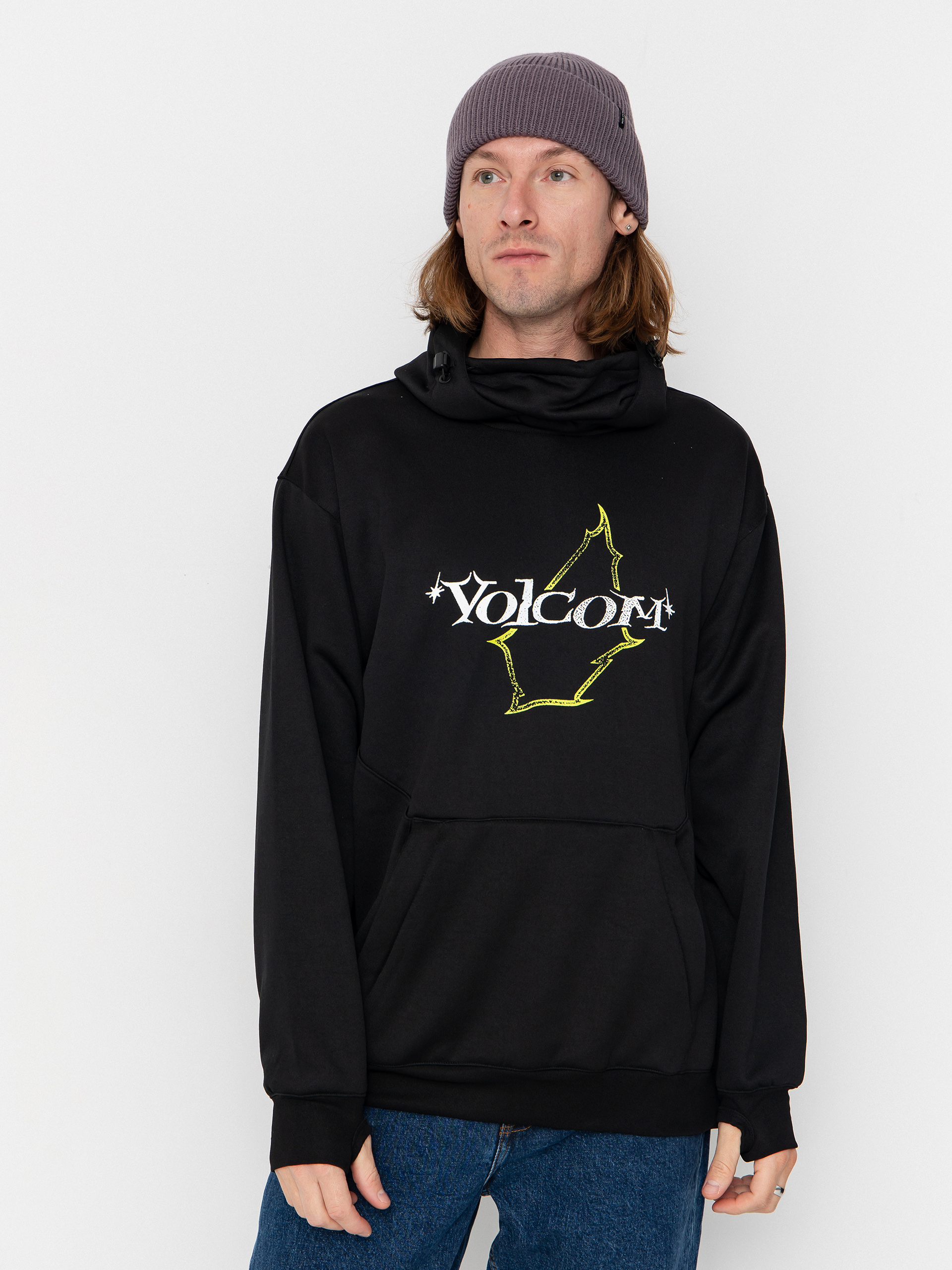 Hanorac cu glugă Volcom Hydro Riding HD (black)