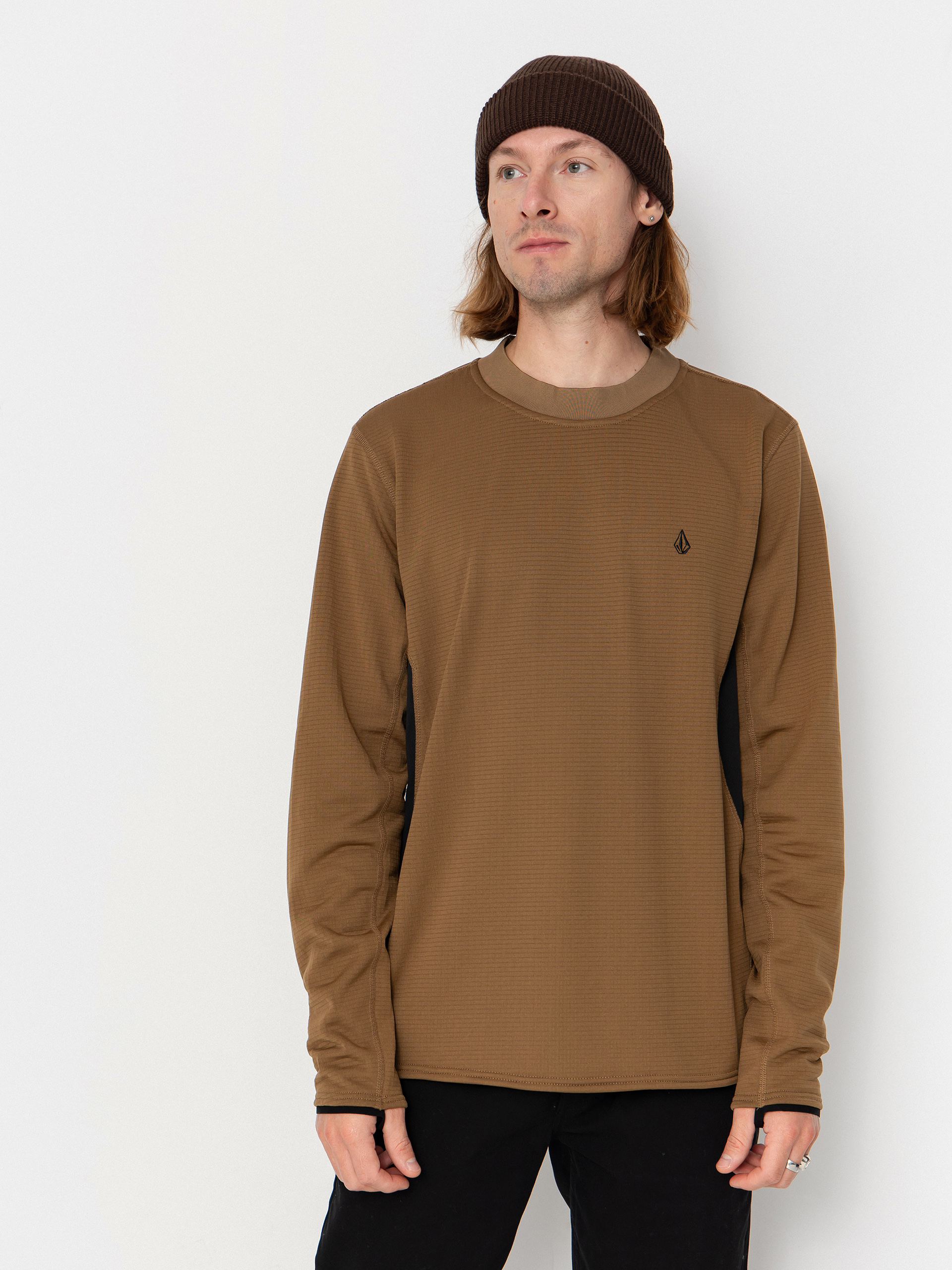 Hanorac termic Volcom Gridlock Crew Neck (bronze)