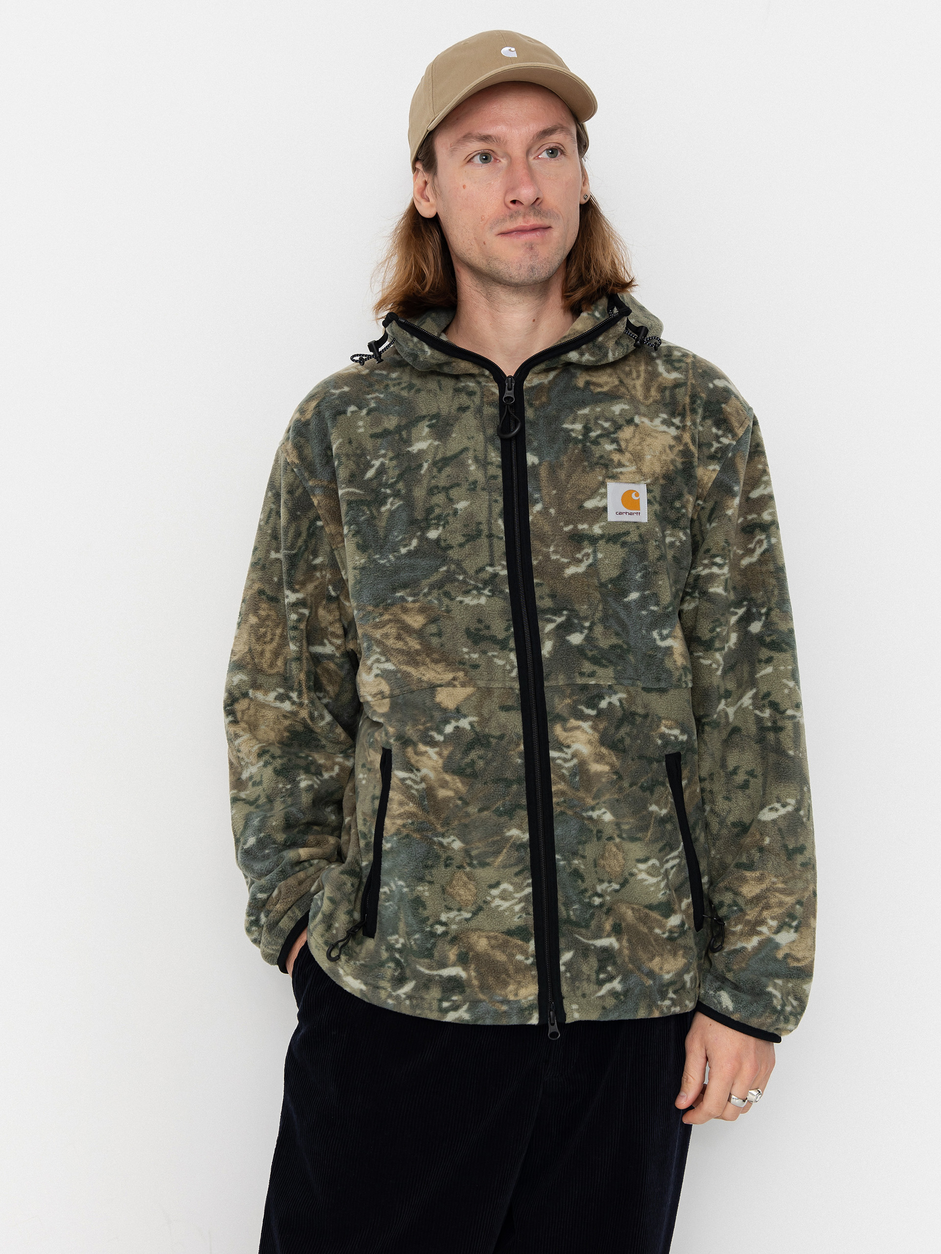 Hanorac din fleece Carhartt WIP Blevin (camo combi/green)
