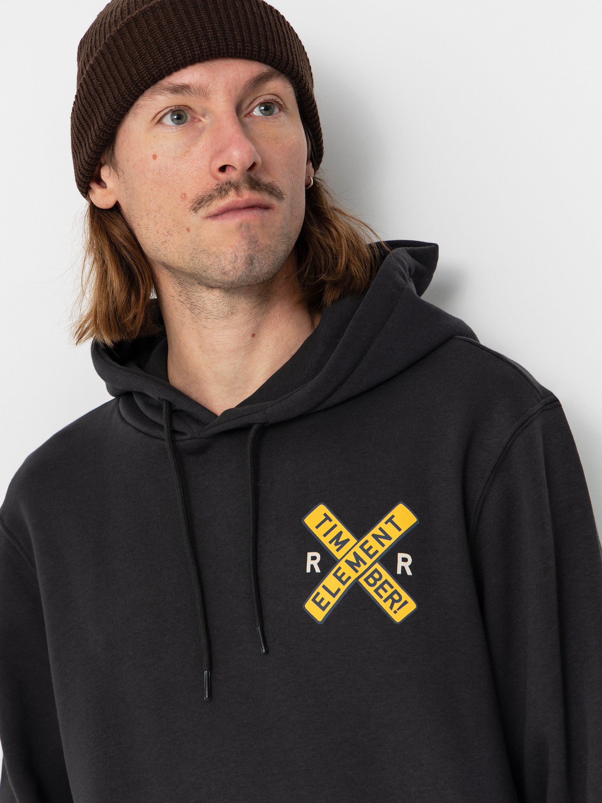 Hanorac cu glugă Element Timber Signs HD (off black)