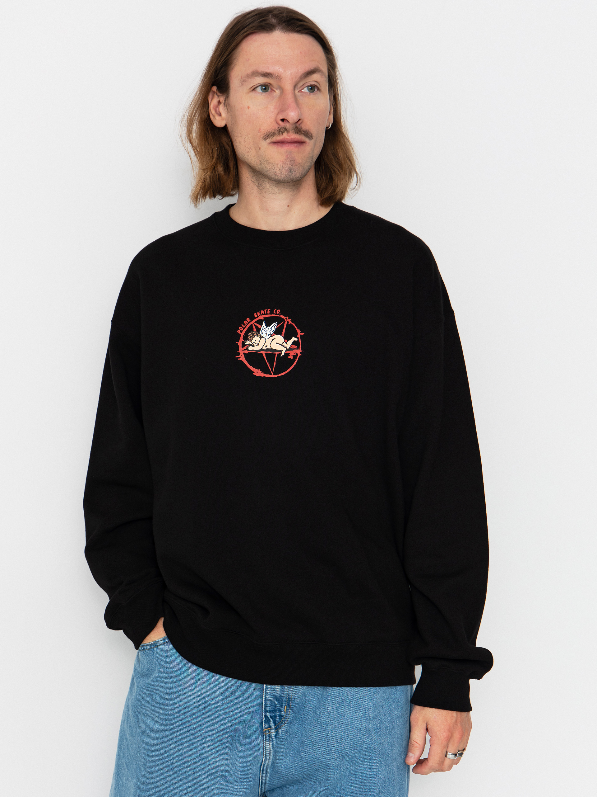 Hanorac Polar Skate Dave Crewneck Sacrifice (black)