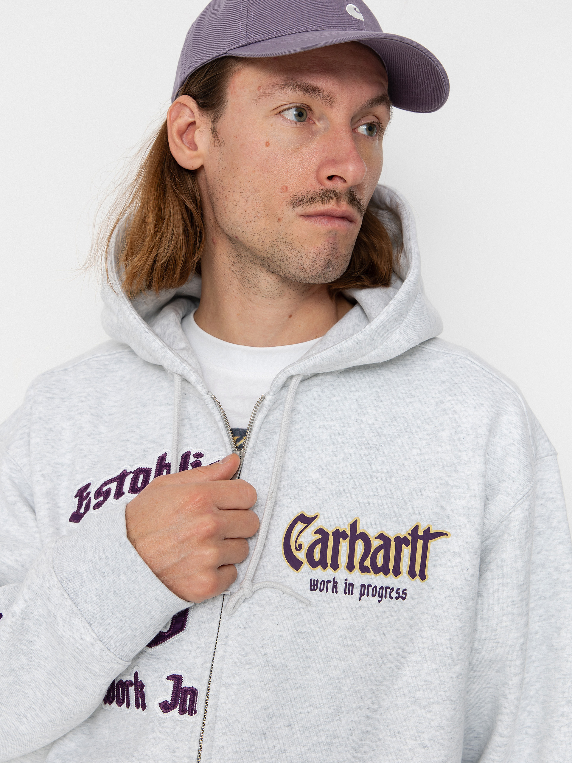 Hanorac cu glugă Carhartt WIP Dual ZHD (ash heather)