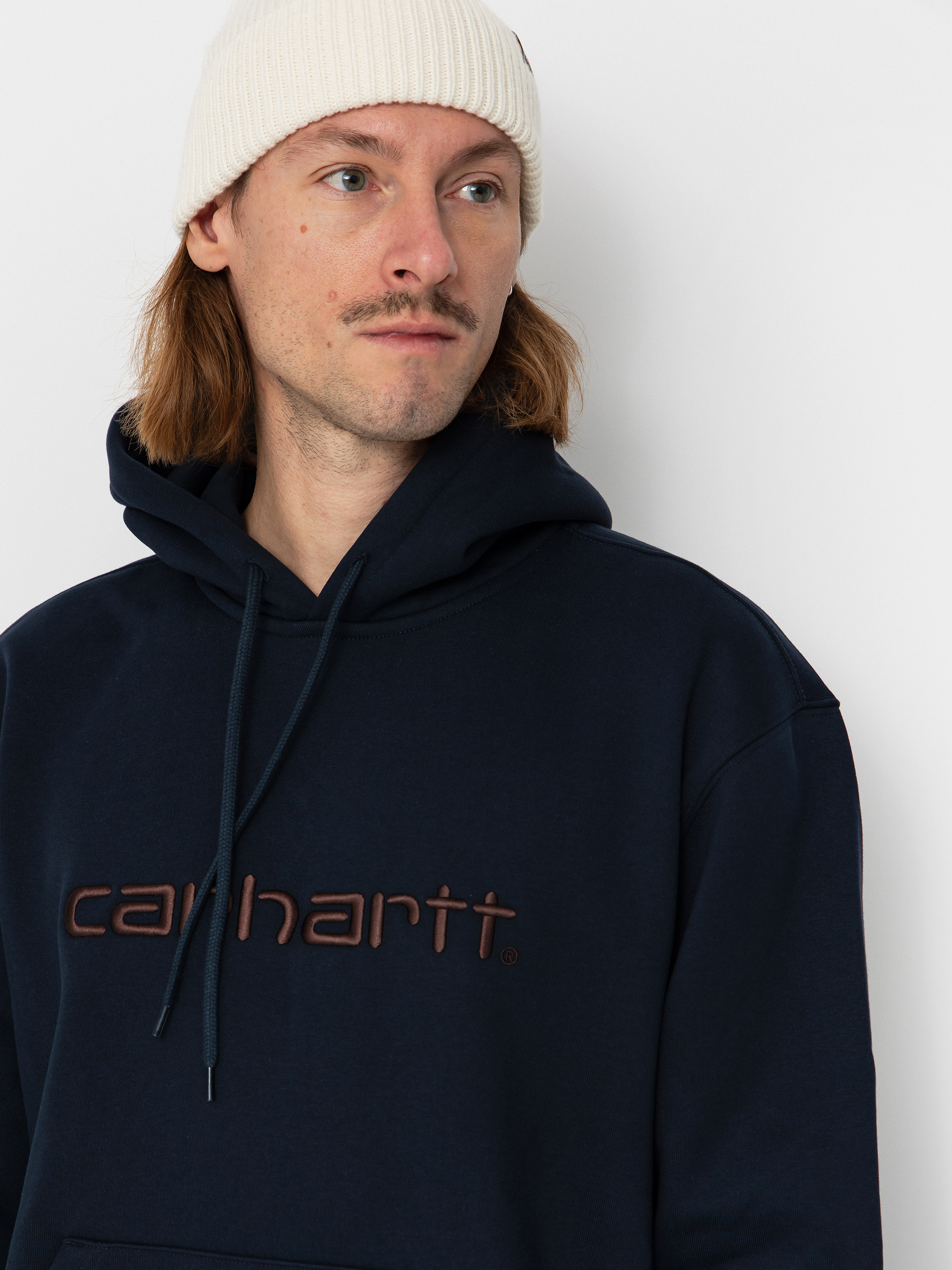 Hanorac cu glugă Carhartt WIP Carhartt HD (deep night/palisander)