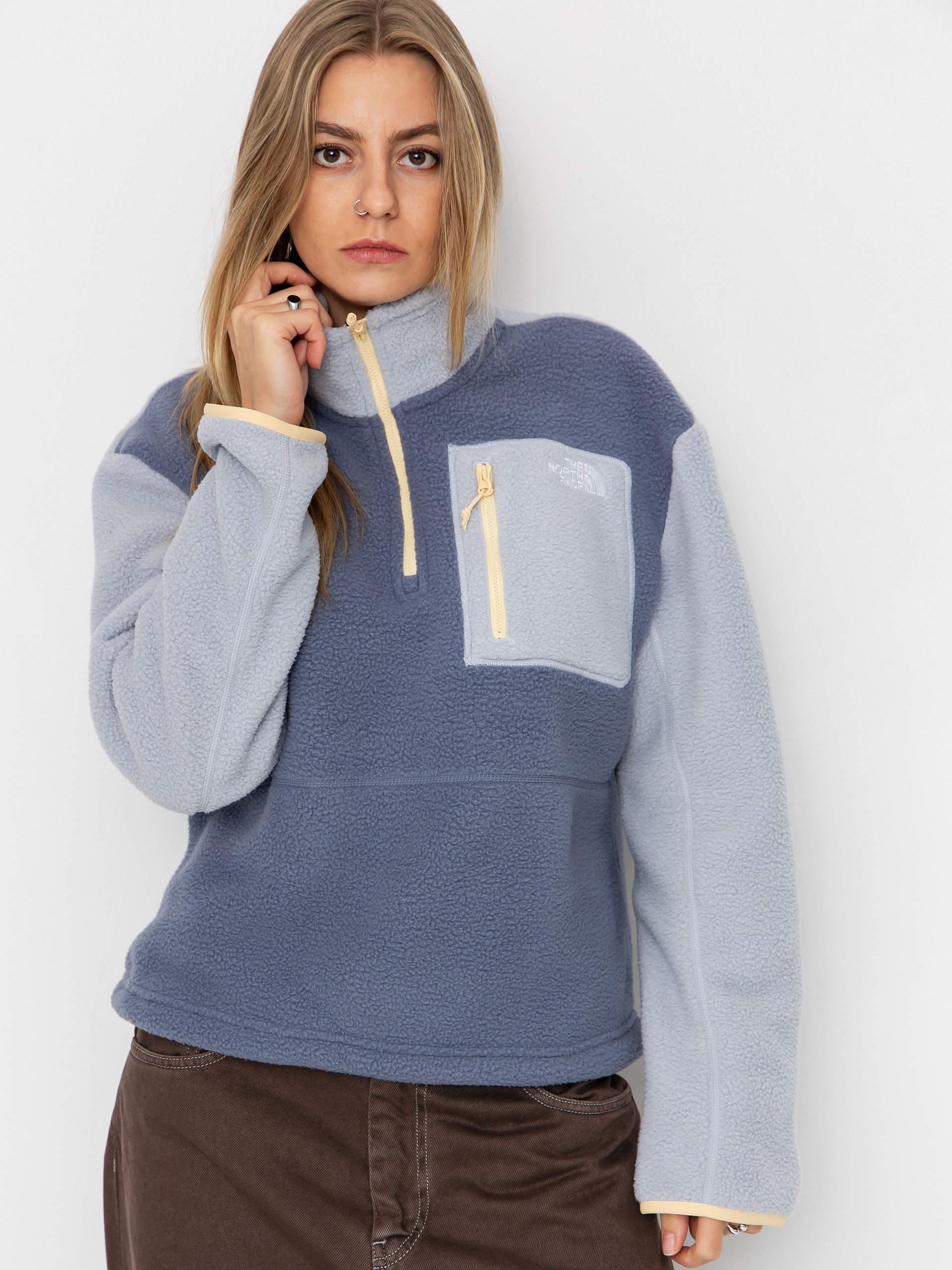 Hanorac din fleece The North Face Yumiori 1/4 Zip (twilight galaxy/blue fl)