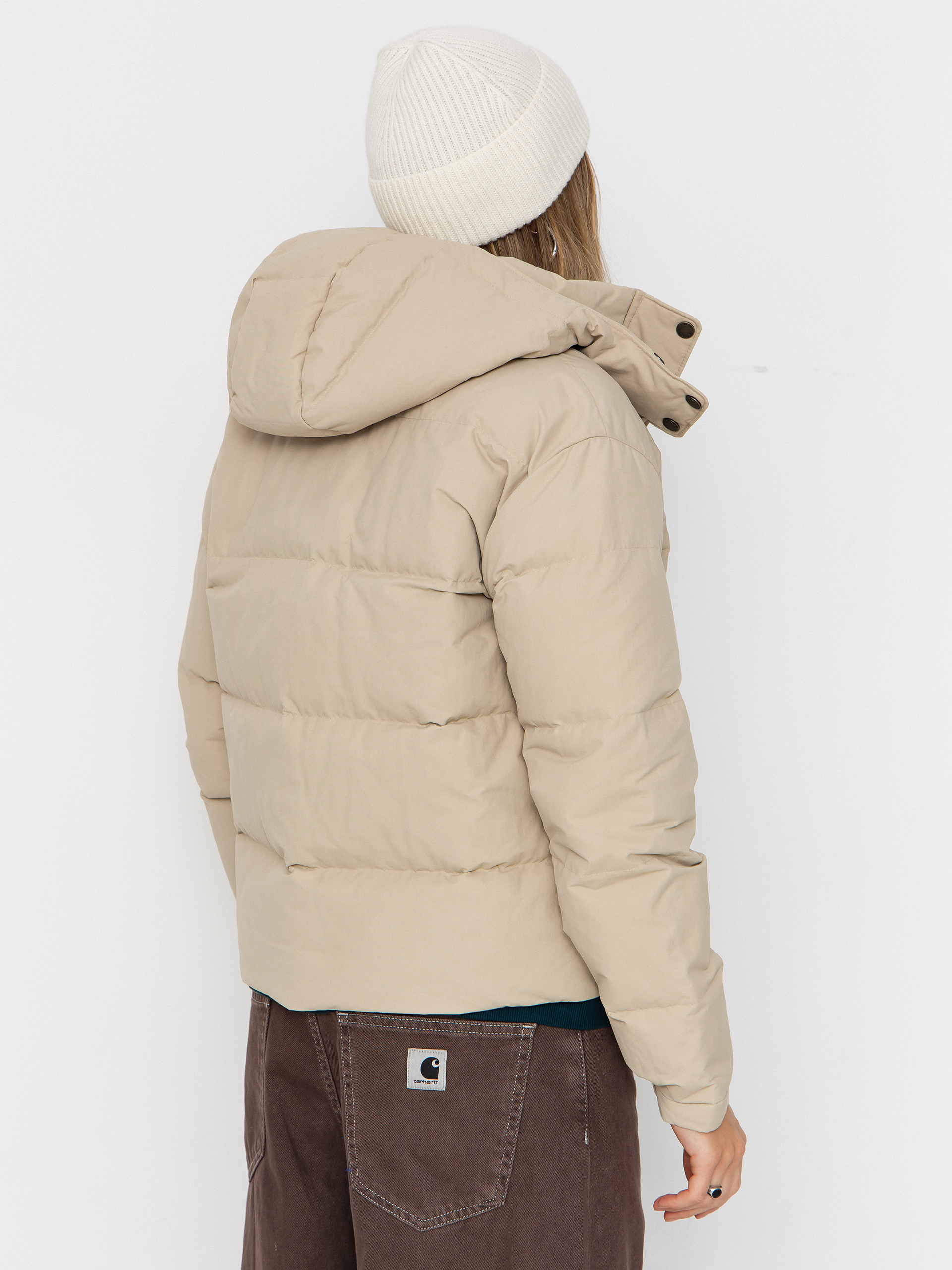 Geacă Patagonia Downdrift Wmn (oar tan w/seabird grey)