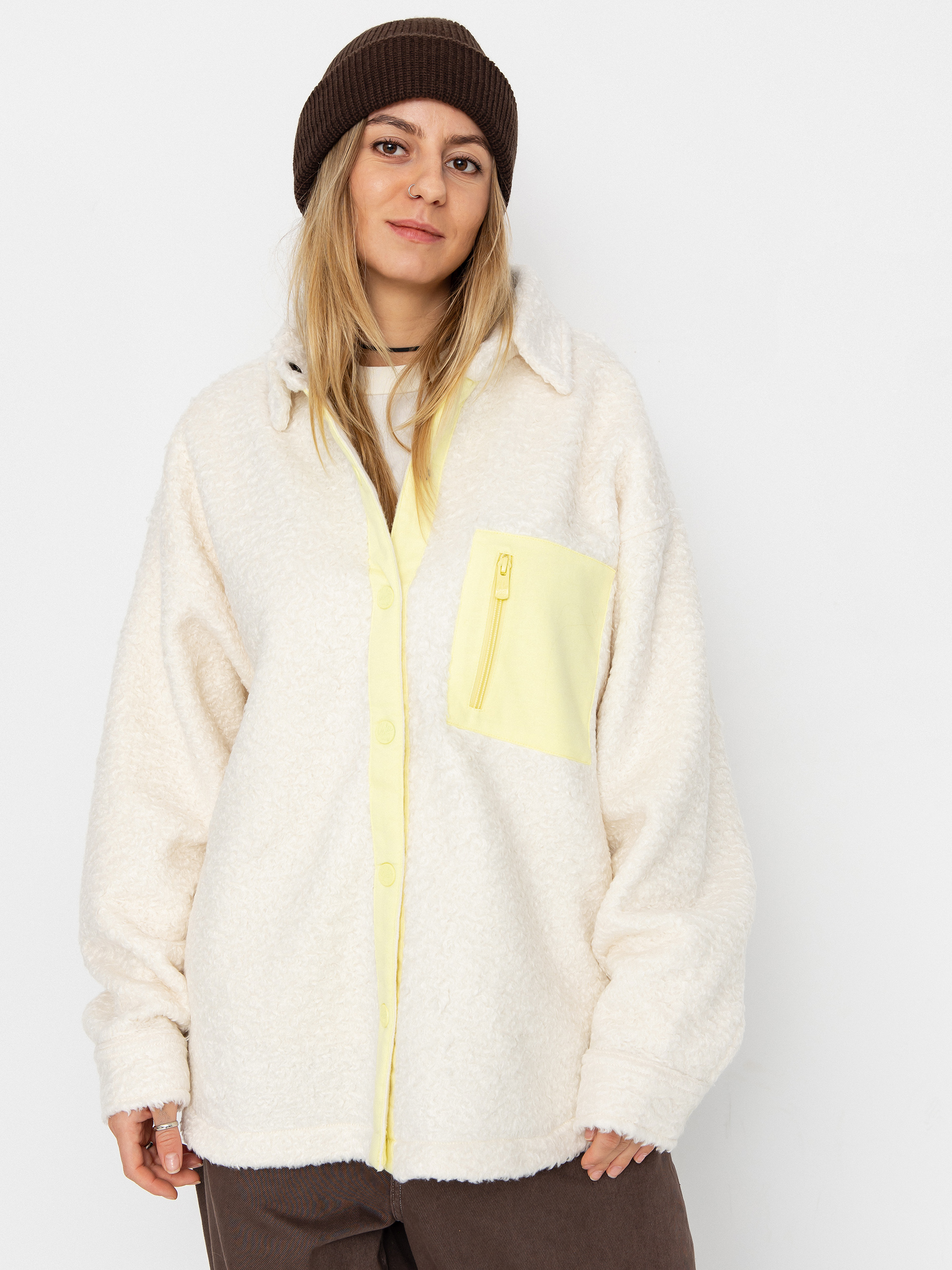 Hanorac din fleece Roxy Chloe Kim Shacket Wmn