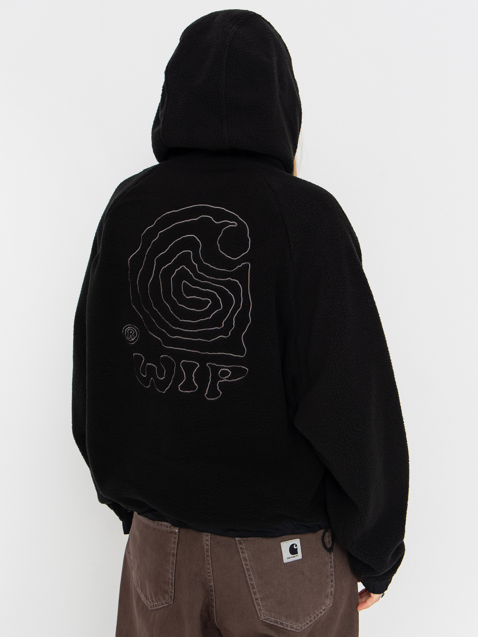 Hanorac din fleece Carhartt WIP Helix Wmn (black/porphyry)