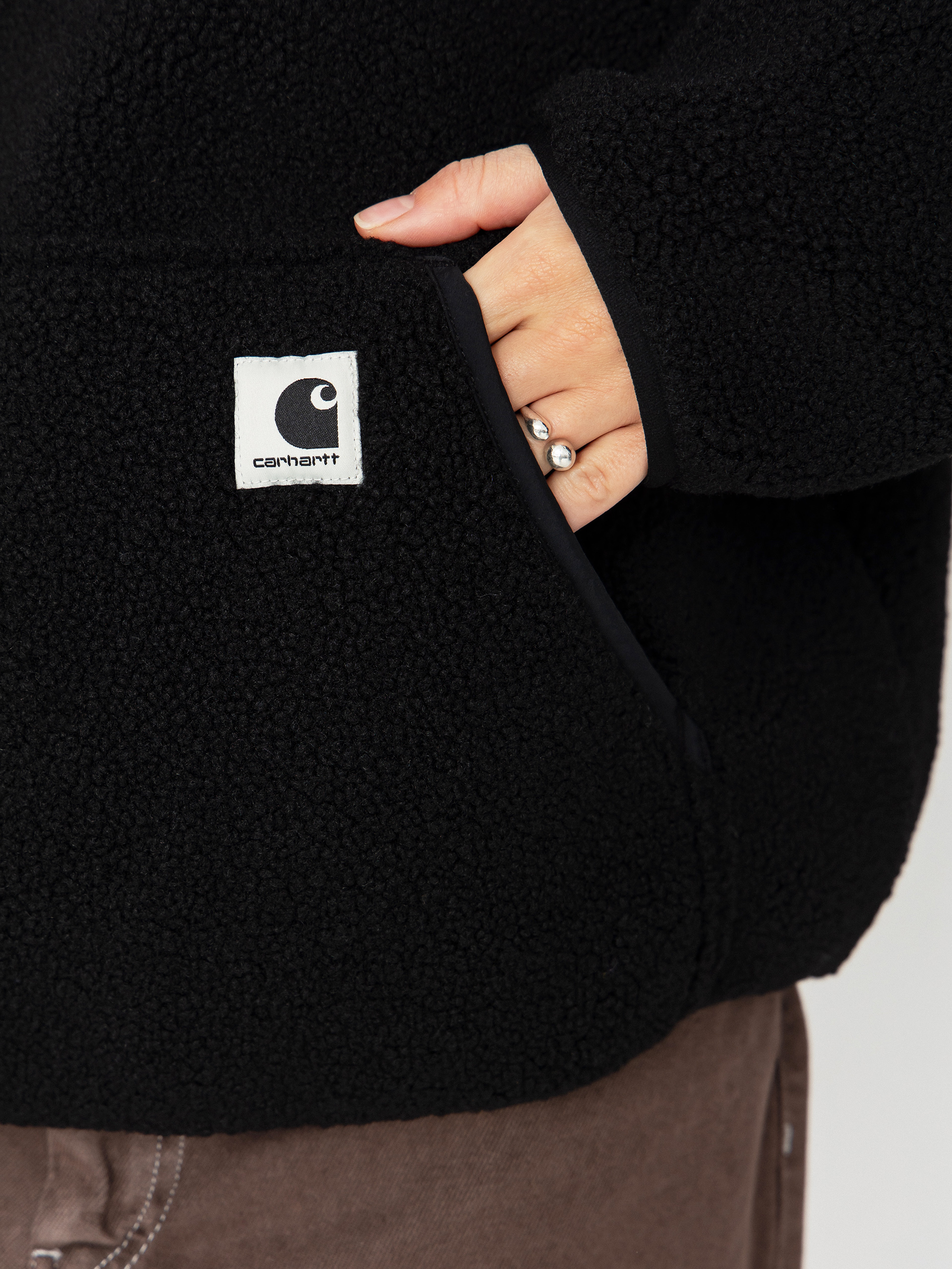 Pentru femei Hanorac din fleece Carhartt WIP Elliot (black/black)