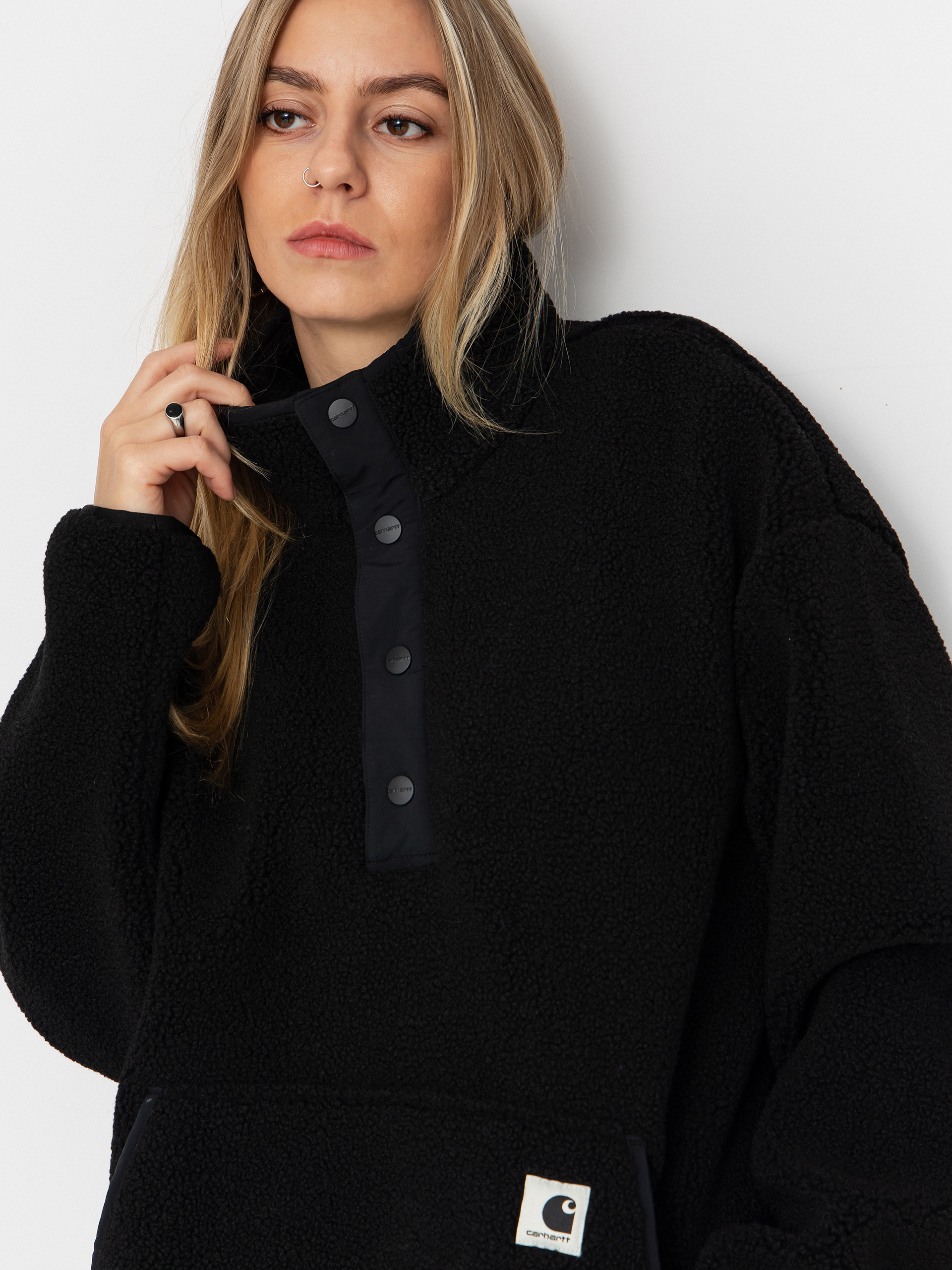 Pentru femei Hanorac din fleece Carhartt WIP Elliot (black/black)