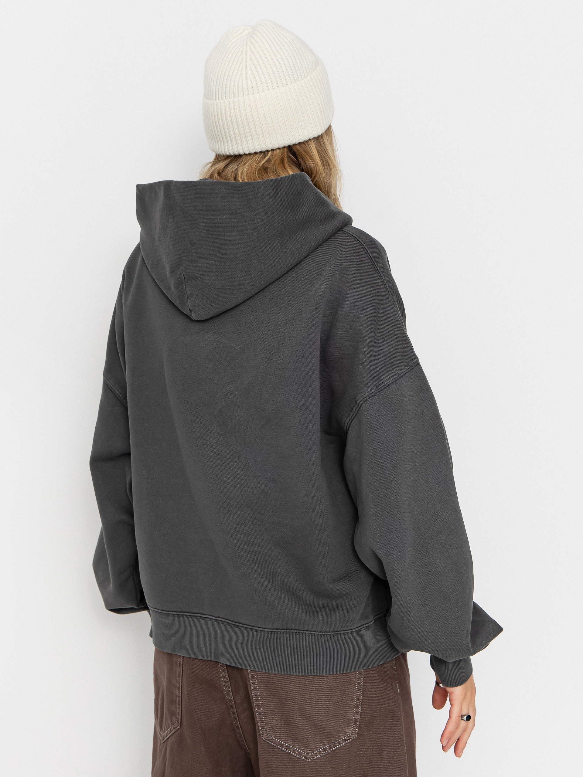 Hanorac cu glugă Carhartt WIP Benton HD Wmn (graphite/garment dyed)