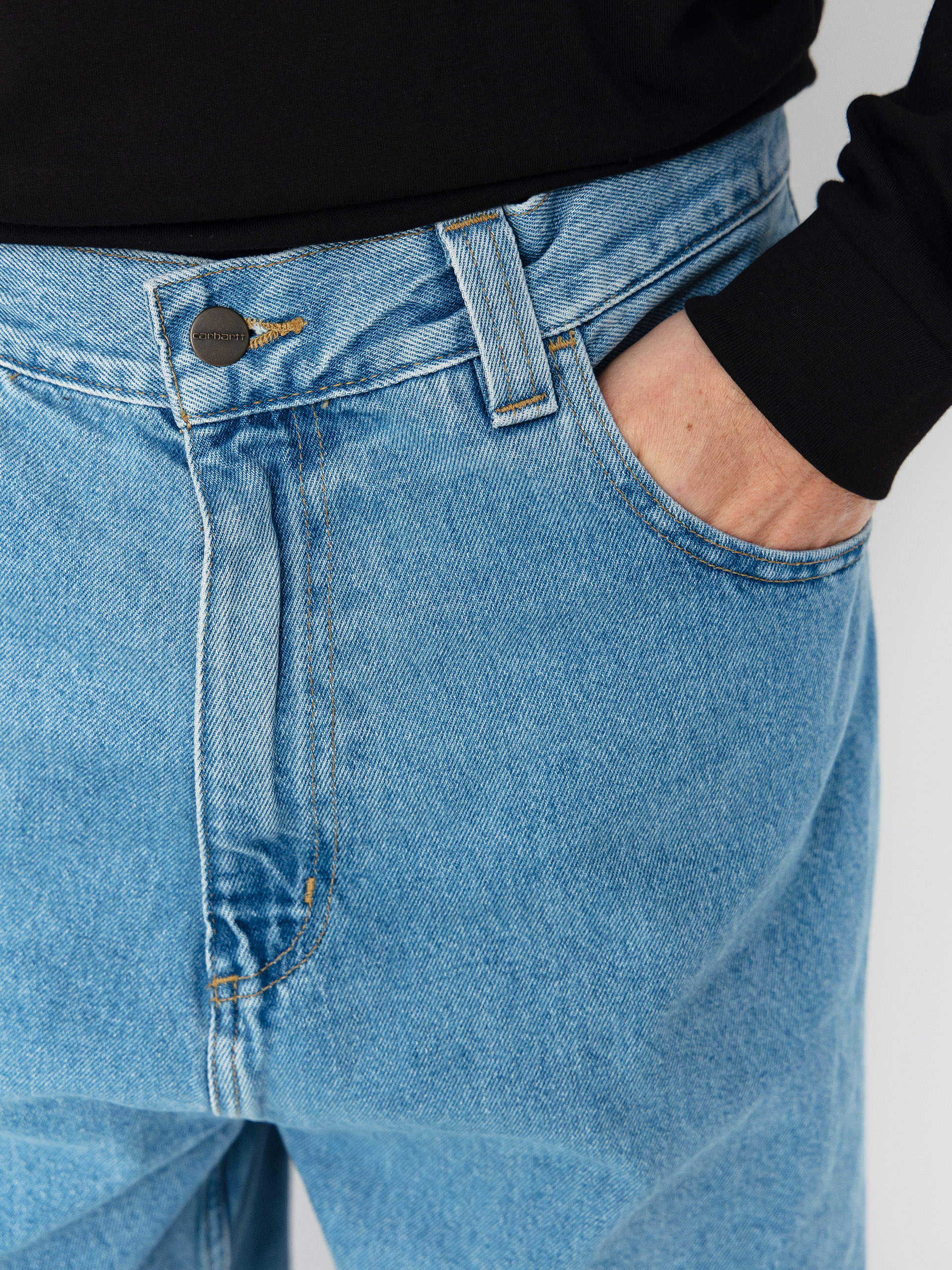 Pantaloni Carhartt WIP Brandon (blue/stone bleached)