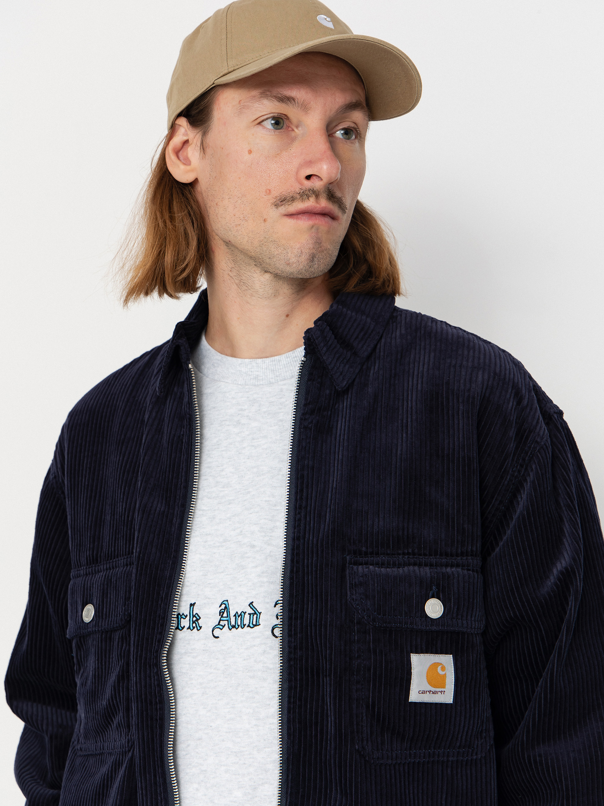 Geacă Carhartt WIP Reynold (dark navy/rinsed)