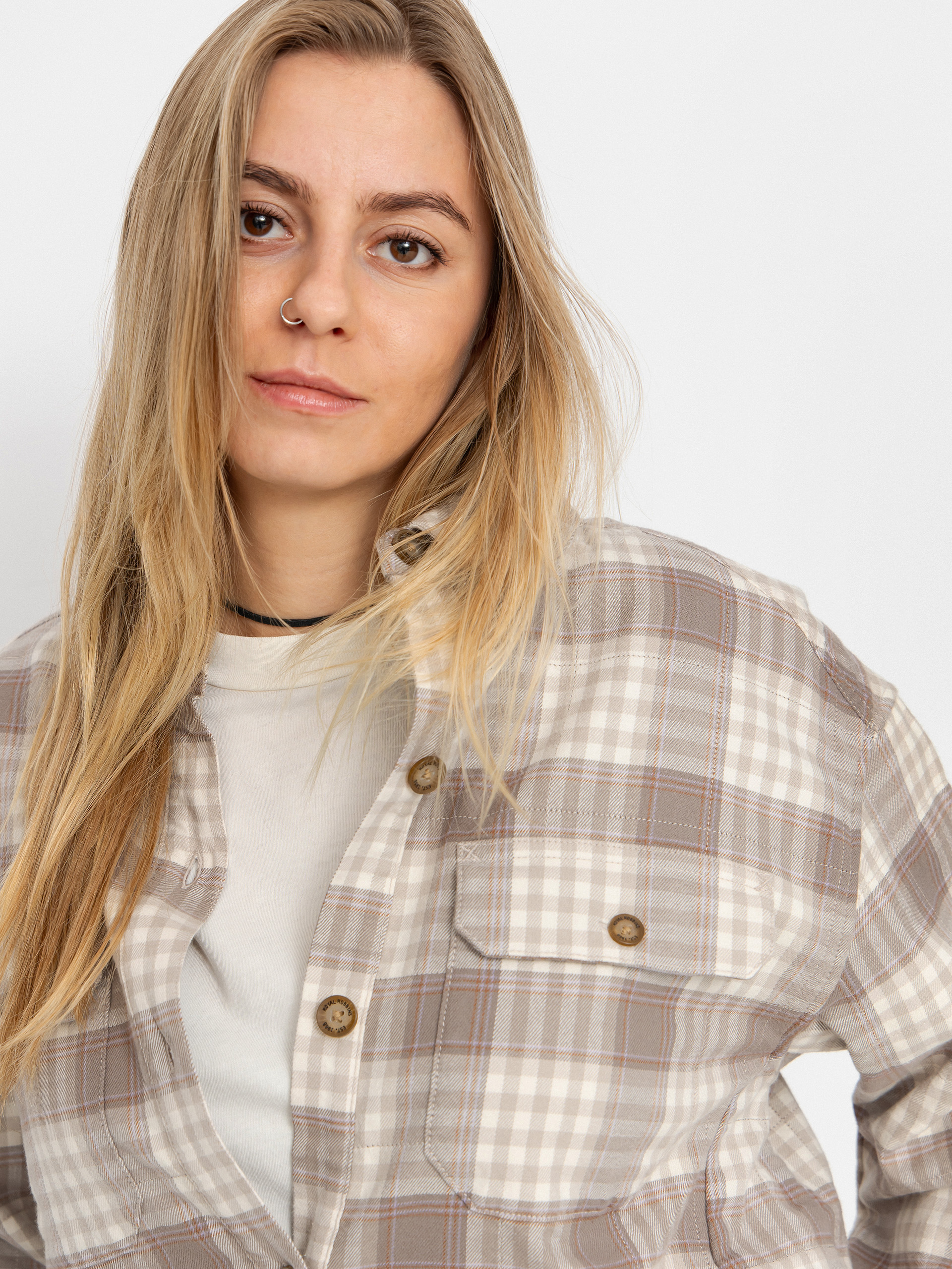 Cămașă Royal Robbins Vista Flannel Shacket Wmn (chalk antelope pld)