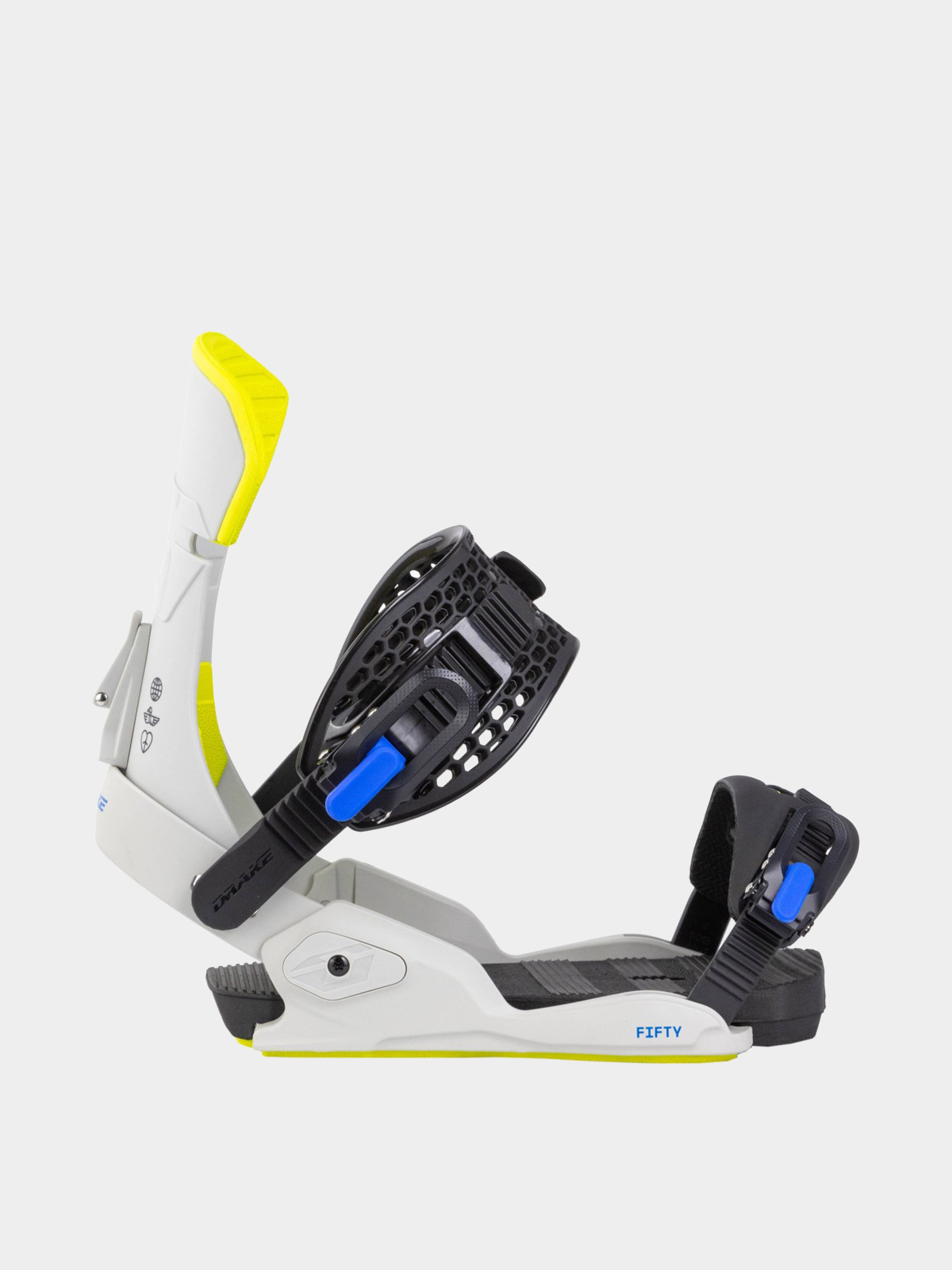 Pentru bărbați Legături pentru snowboard Drake Fifty (grey/lime)