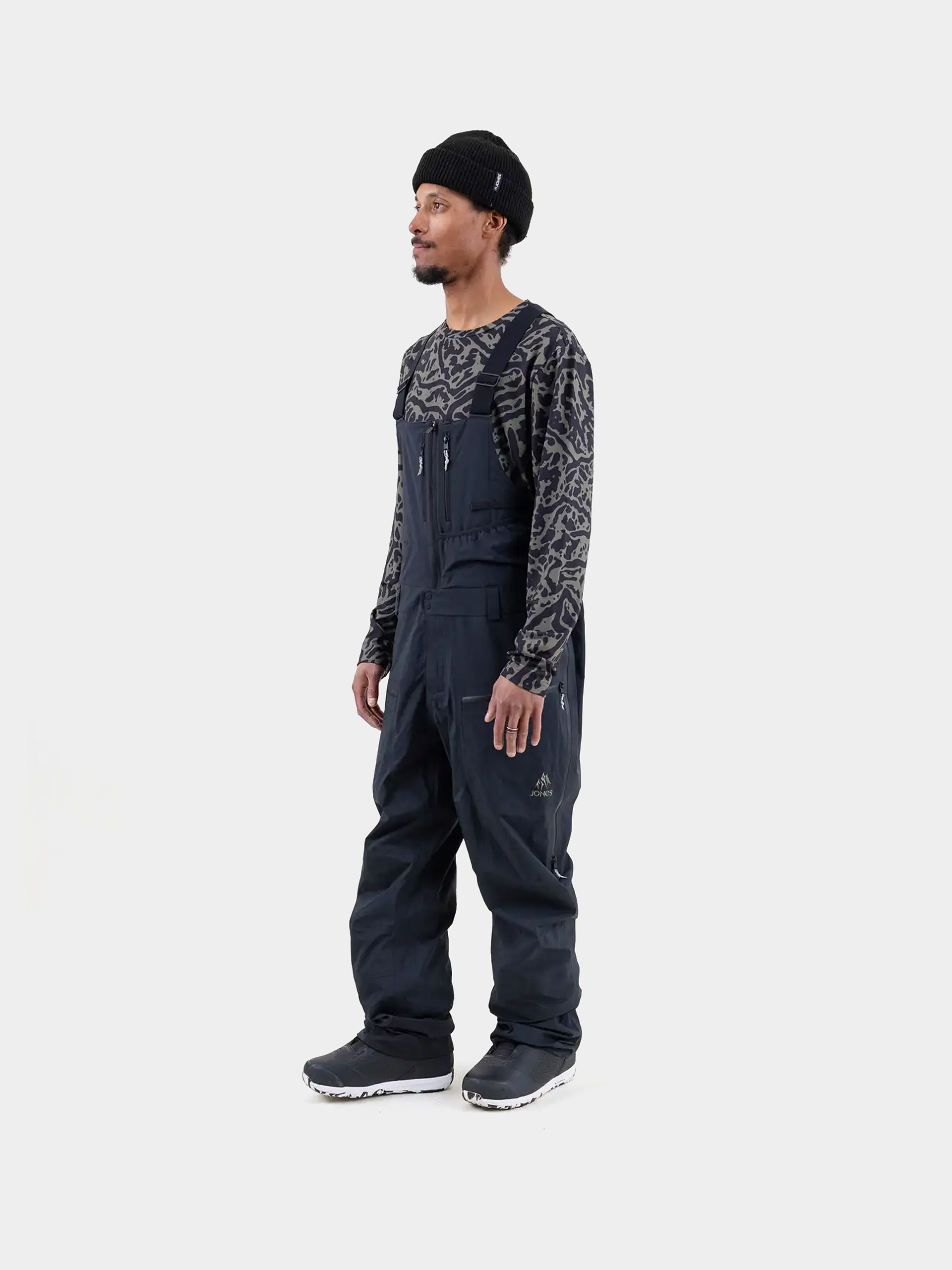 Pentru bărbați Pantaloni pentru snowboard Jones Snowboards Shralpinist Gtx Rec Bib (stealth black)