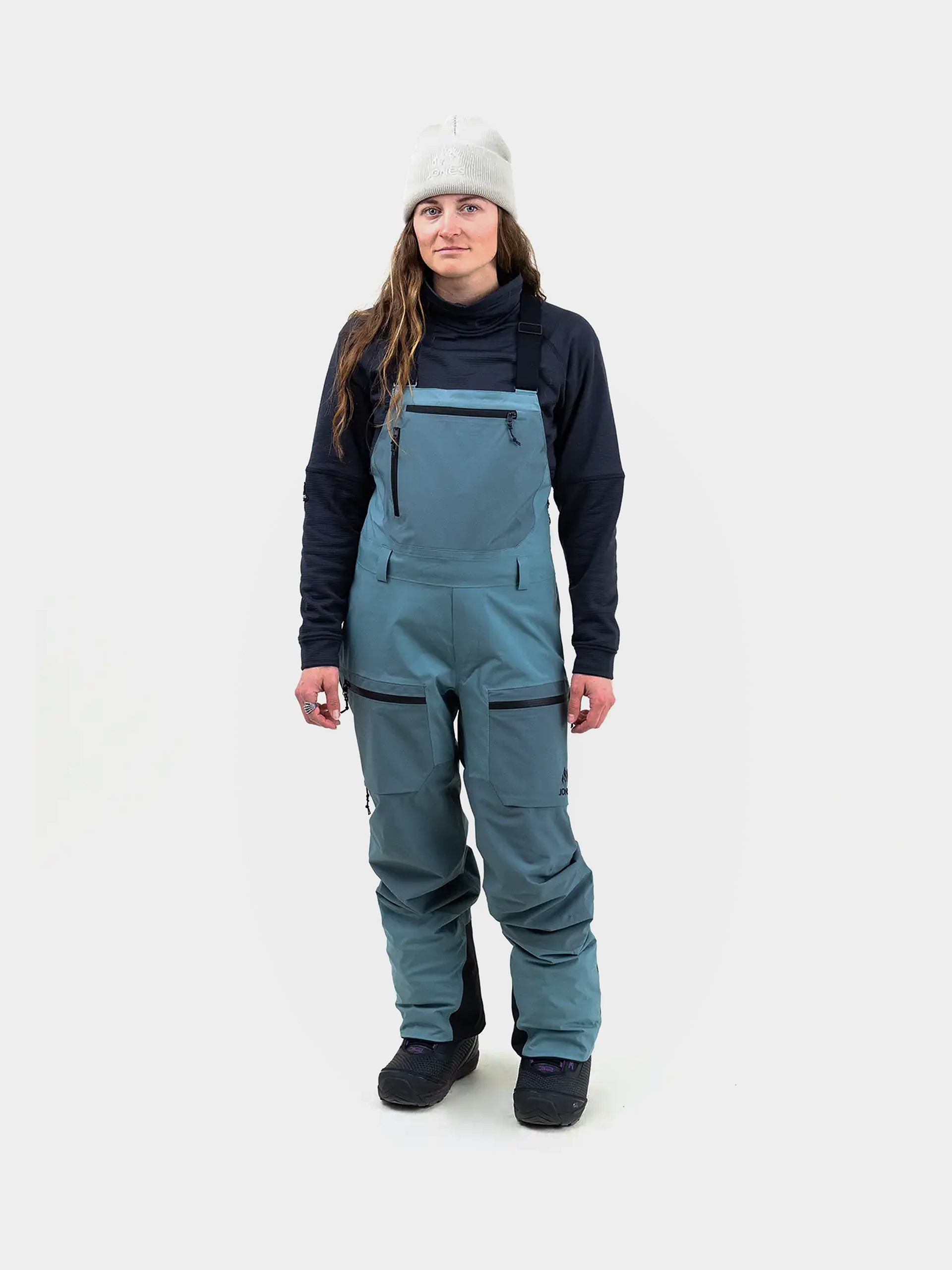 Pantaloni pentru snowboard Jones Snowboards Mtn Surf Rec Bib Wmn (atlantic blue)